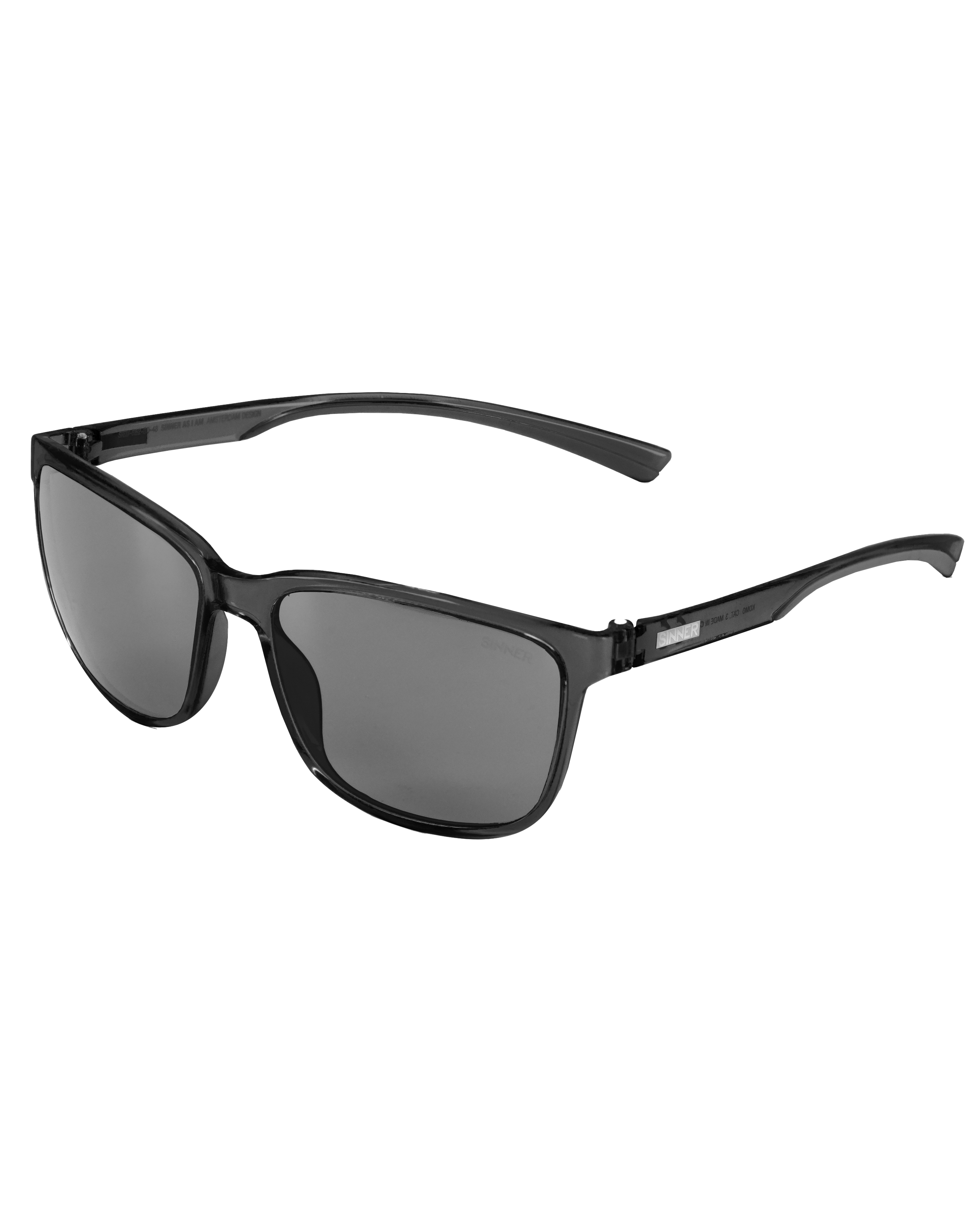 Komo Sunglasses In Matte Cry BlackandSmoke Flash Mirror