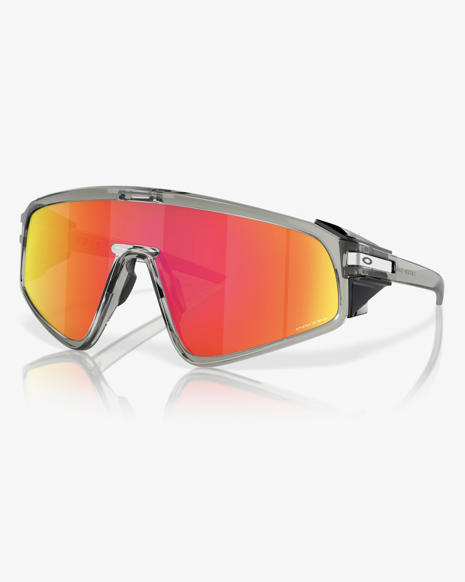 Latch Panel Prizm Sunglasses In Grey InkandPrizm Ruby