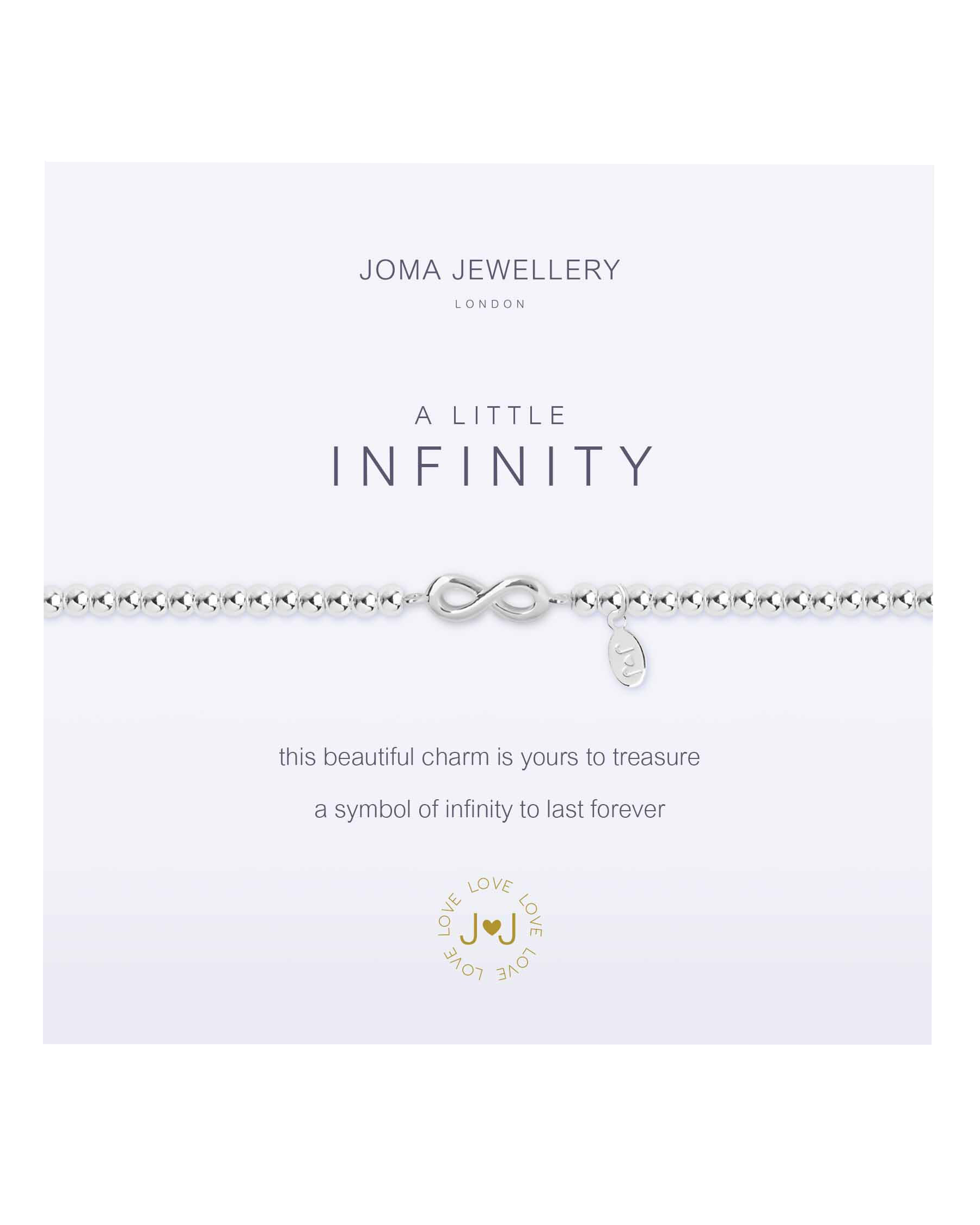 Leather Infinity Bracelet In Silver