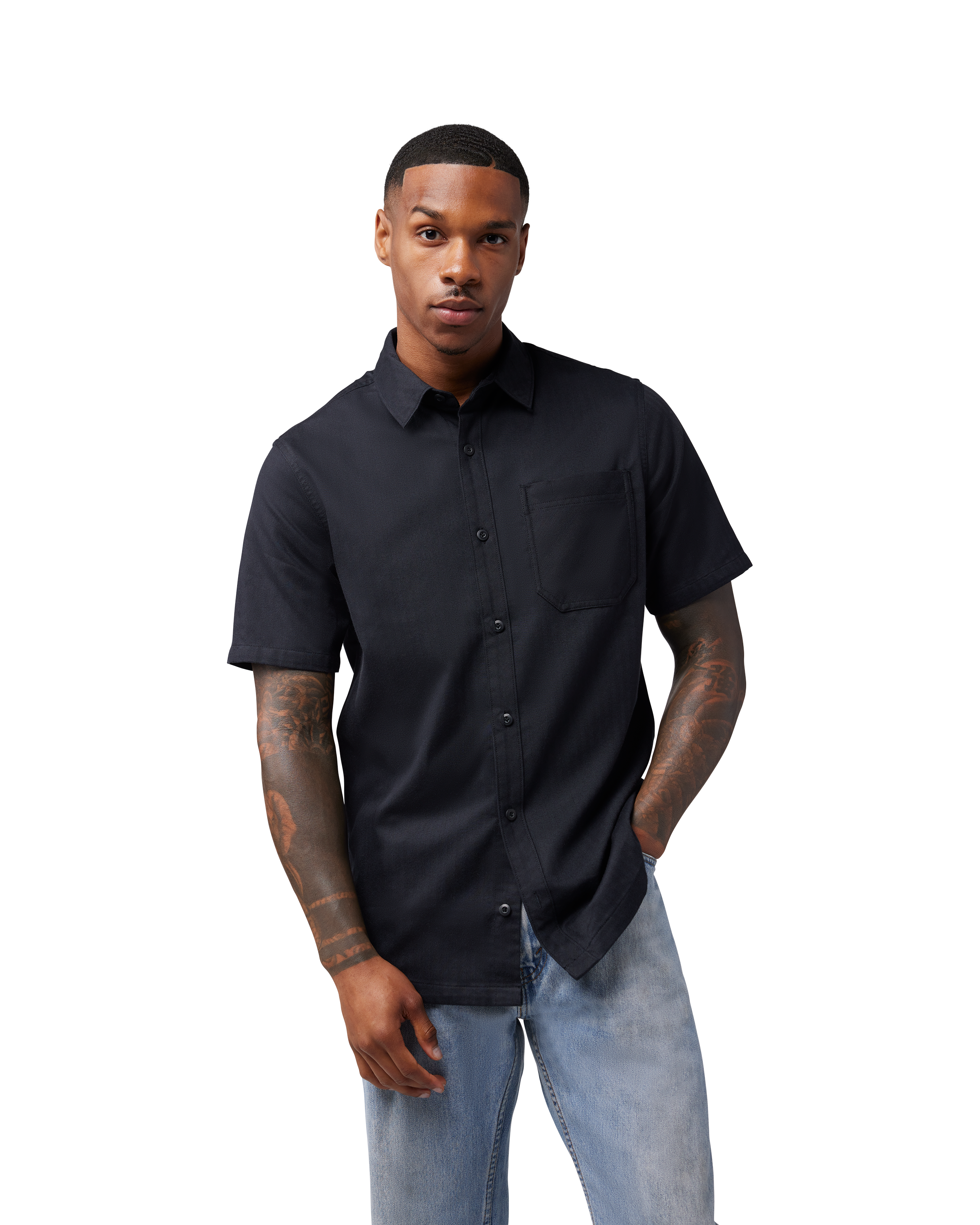 Level Up Woven Shirt In Black