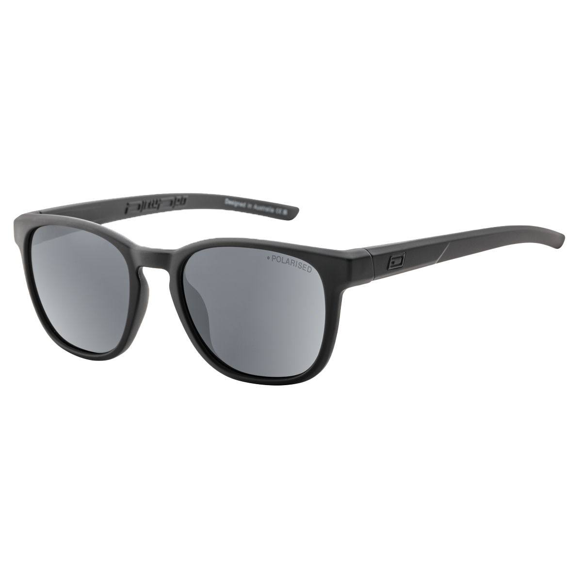 Lit Polarised Sunglasses In Satin BlackandGrey