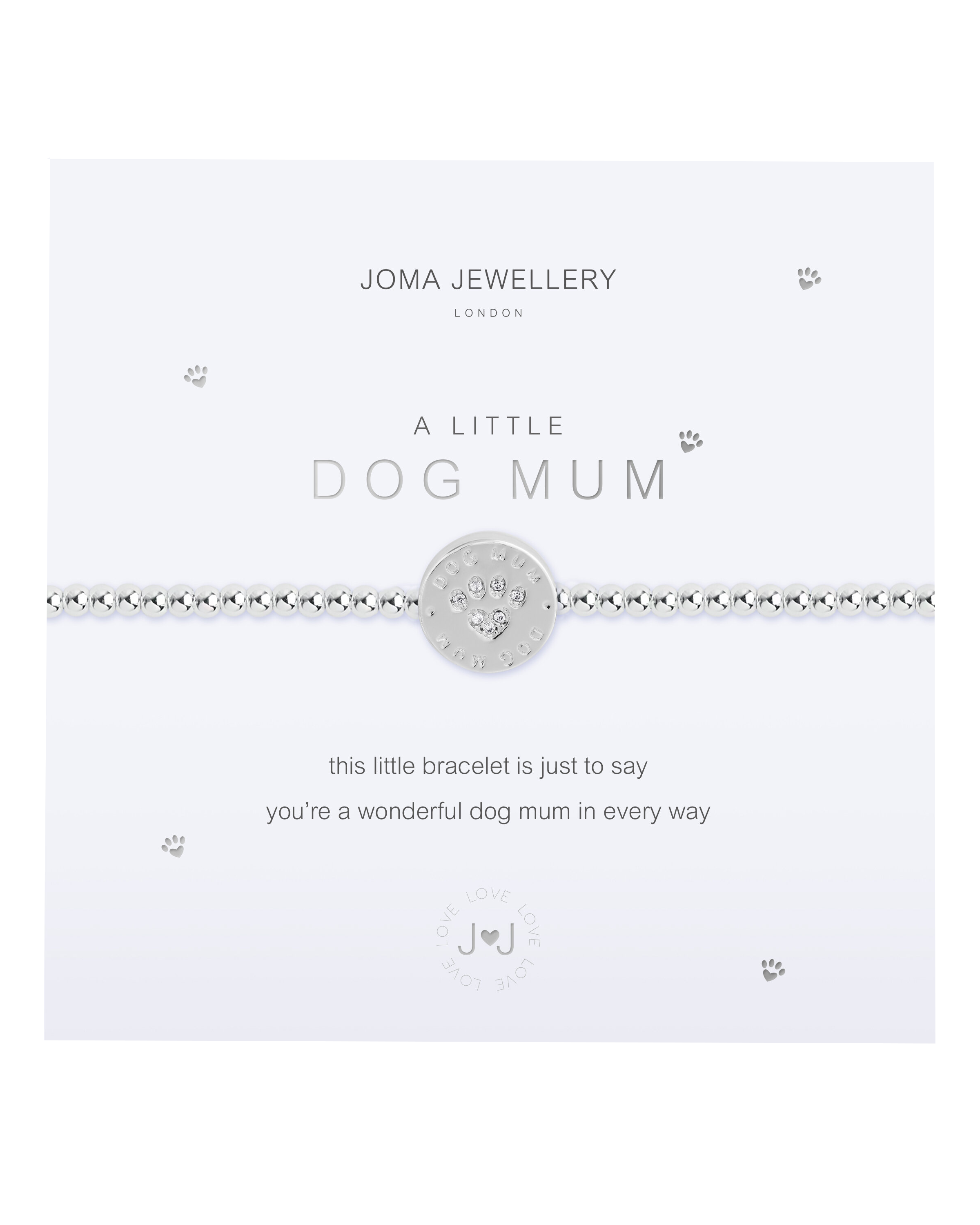 Little Dog Mum Bracelet In Silver