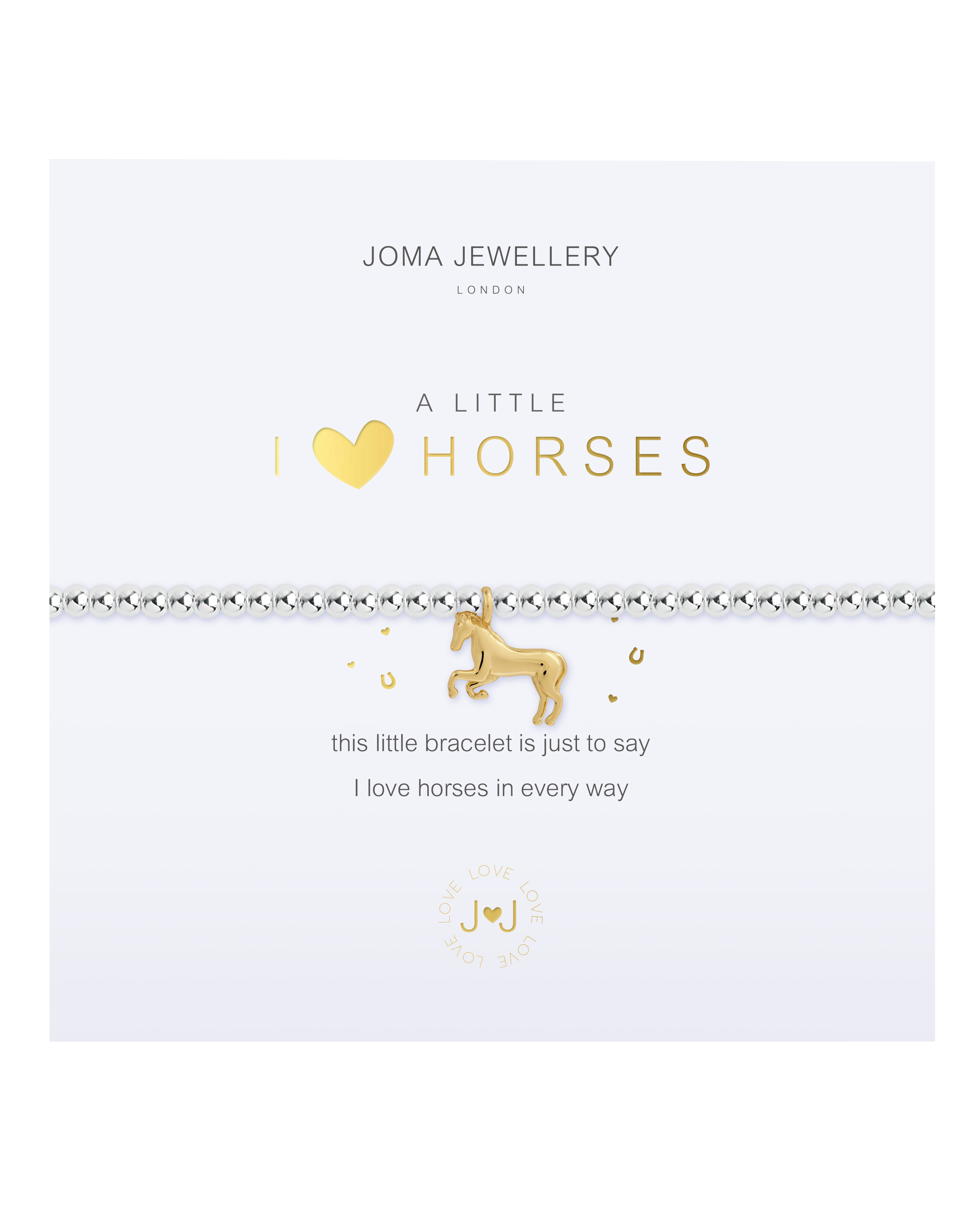 Little Horses Bracelet In Gold