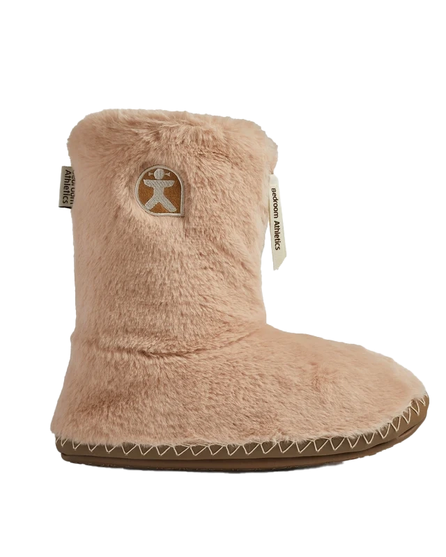 Marilyn Classic Faux Fur Slipper Boots In Gingerbread