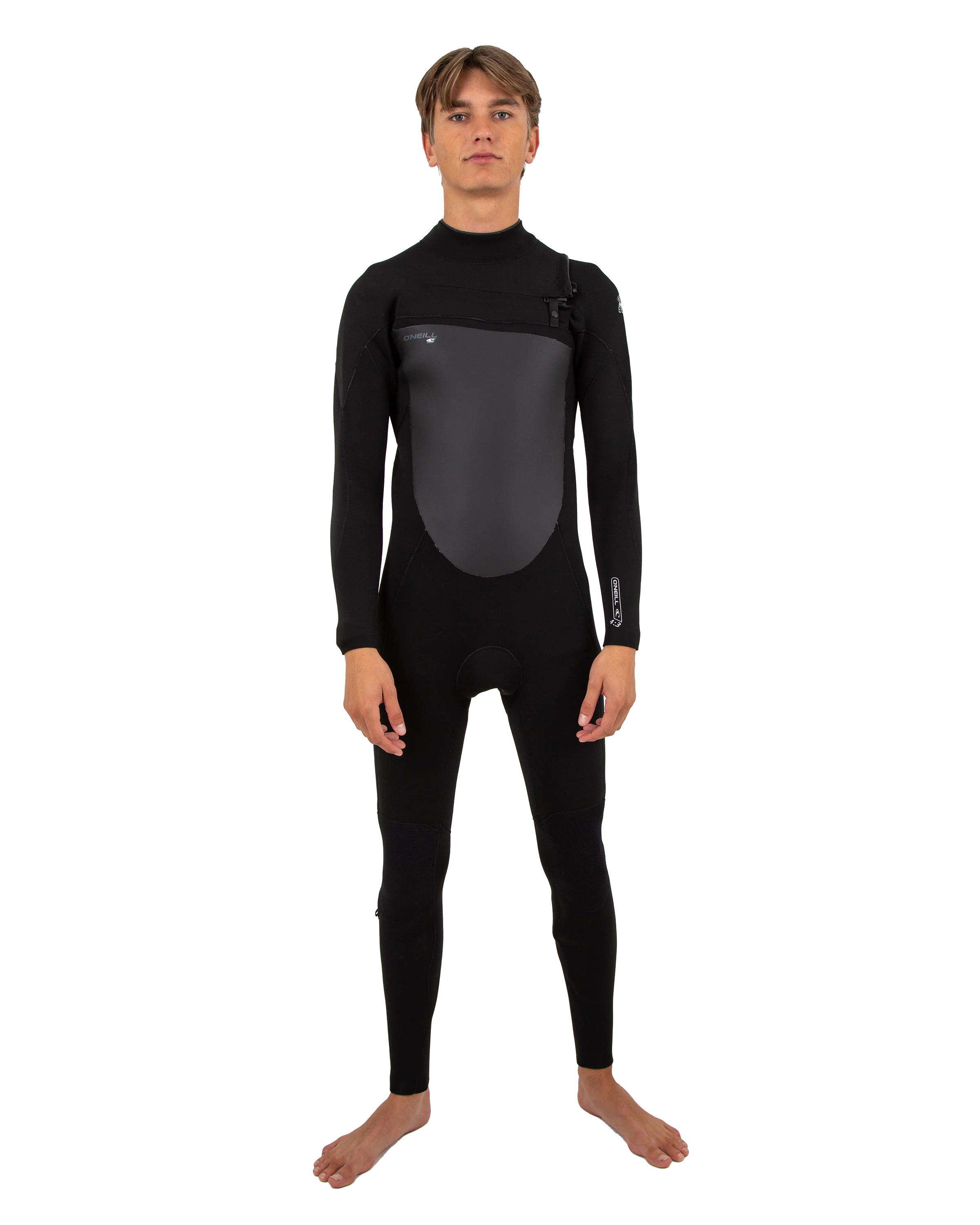 Mens Epic 4/3mm Chest Zip Wetsuit In Black