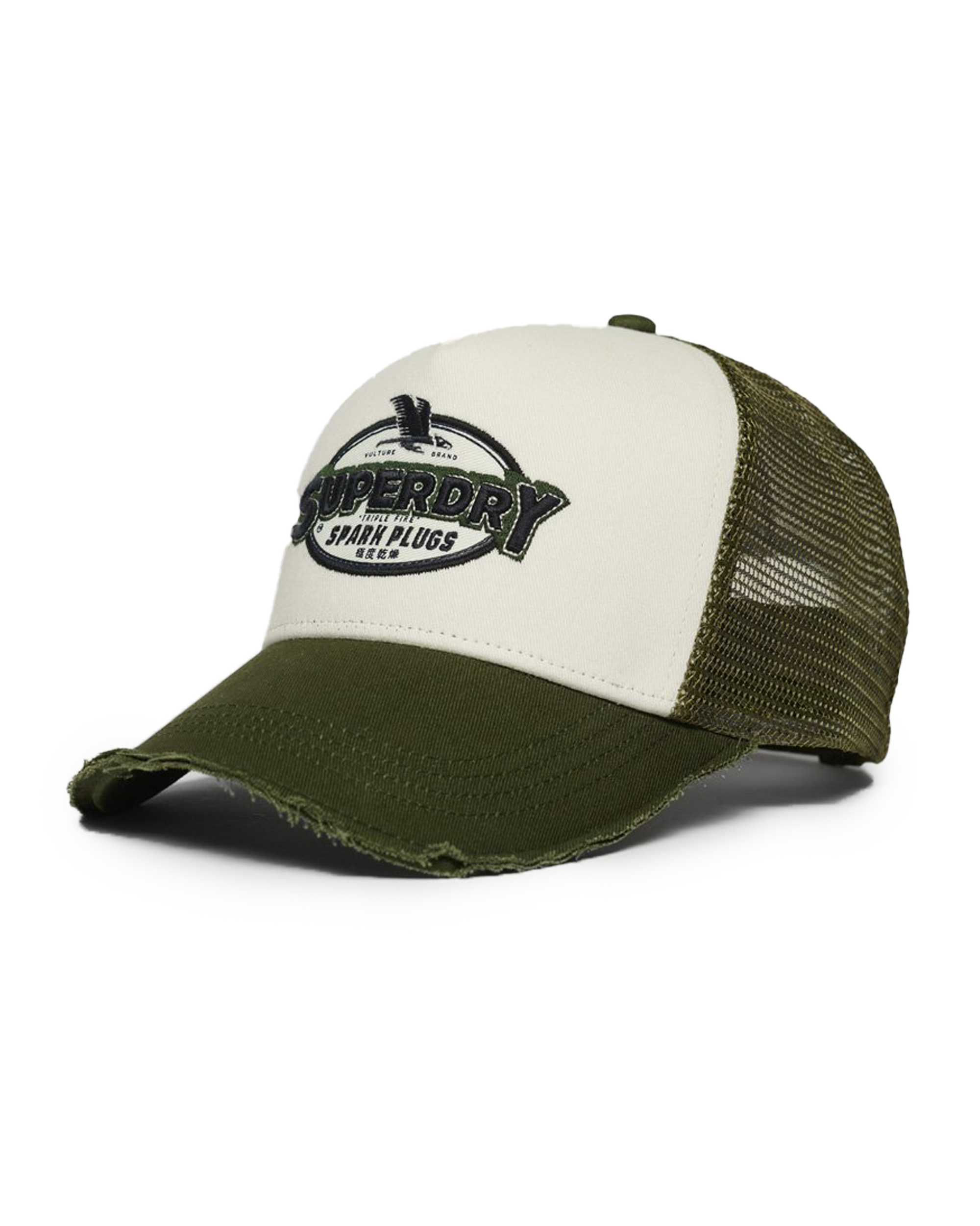 Mesh Trucker Cap In Army Green