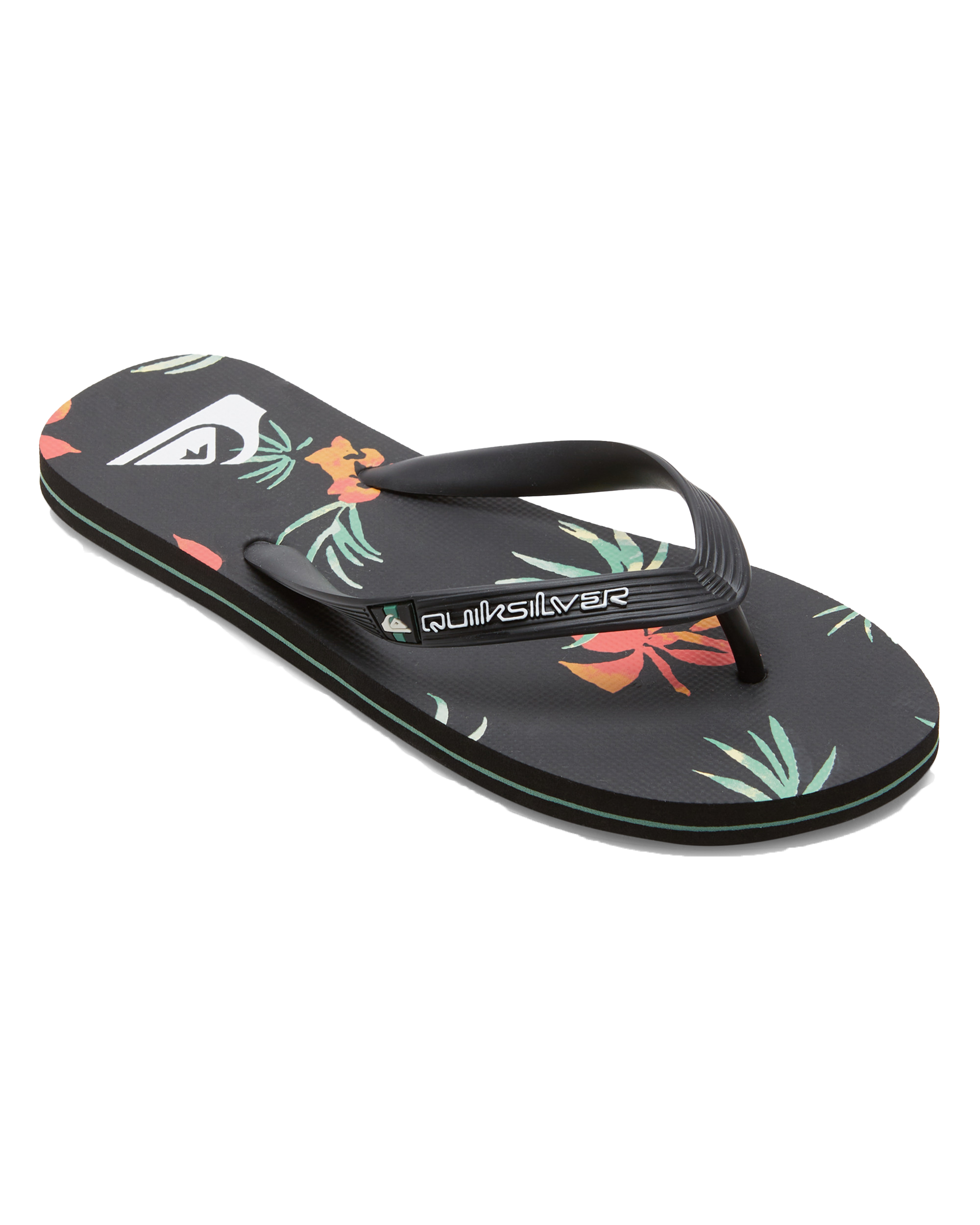 Molokai Art Ii Flip Flops In Black  OrangeandGreen