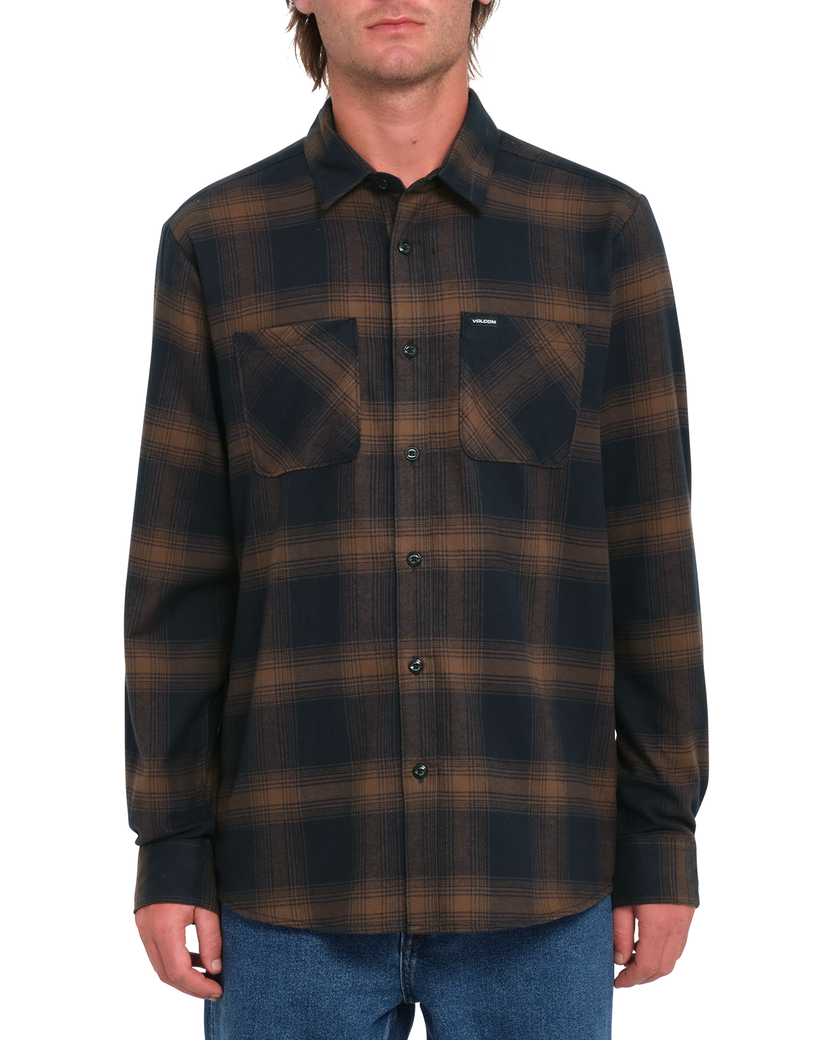 Netastone Flannel Shirt In Dark Earth