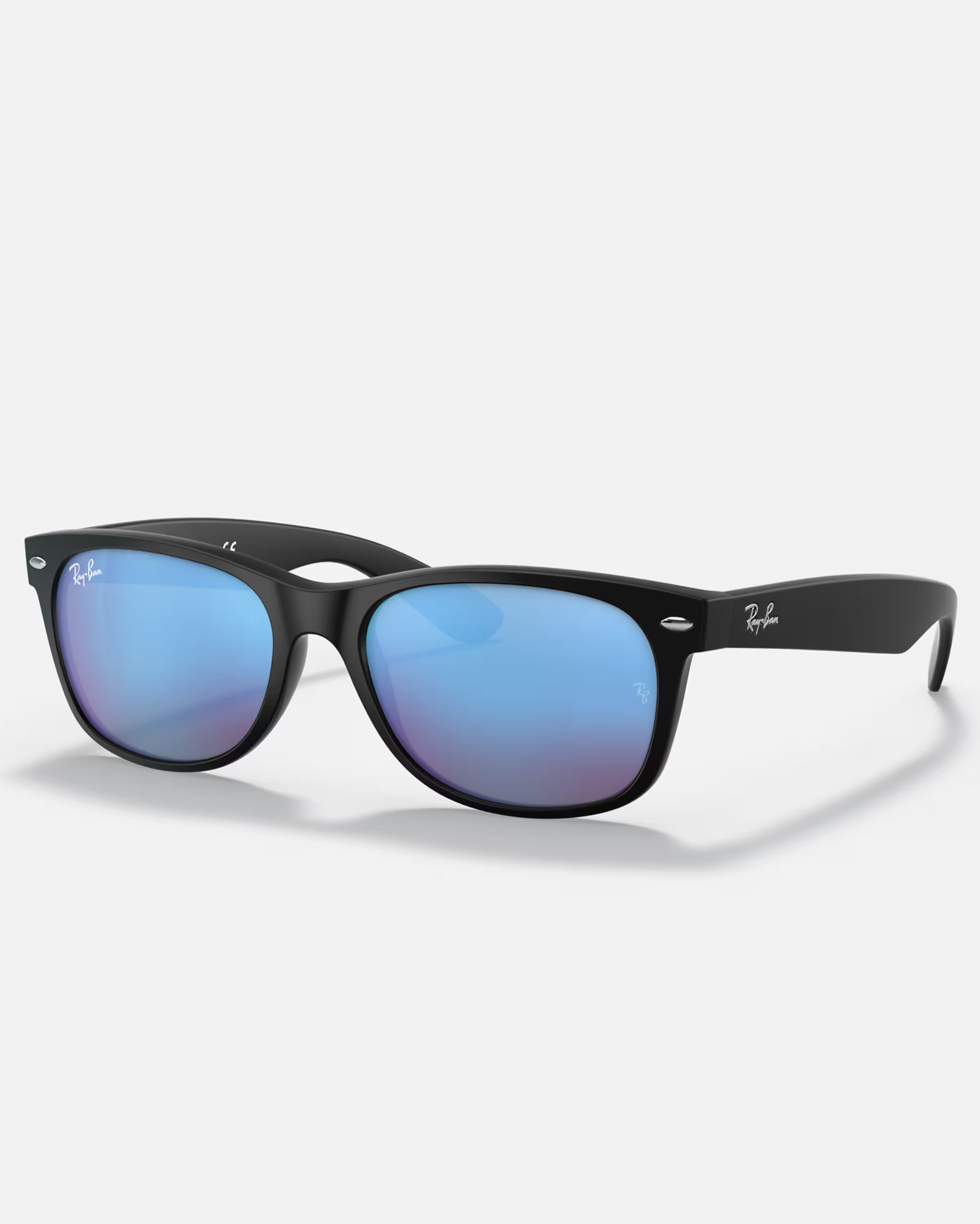 New Wayfarer Flash Sunglasses In BlackandBlue Flash.