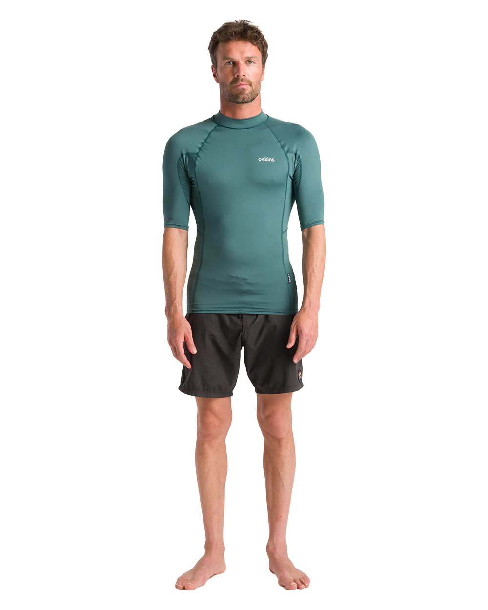 Nuwave Basics Rash Vest In Dark Sage