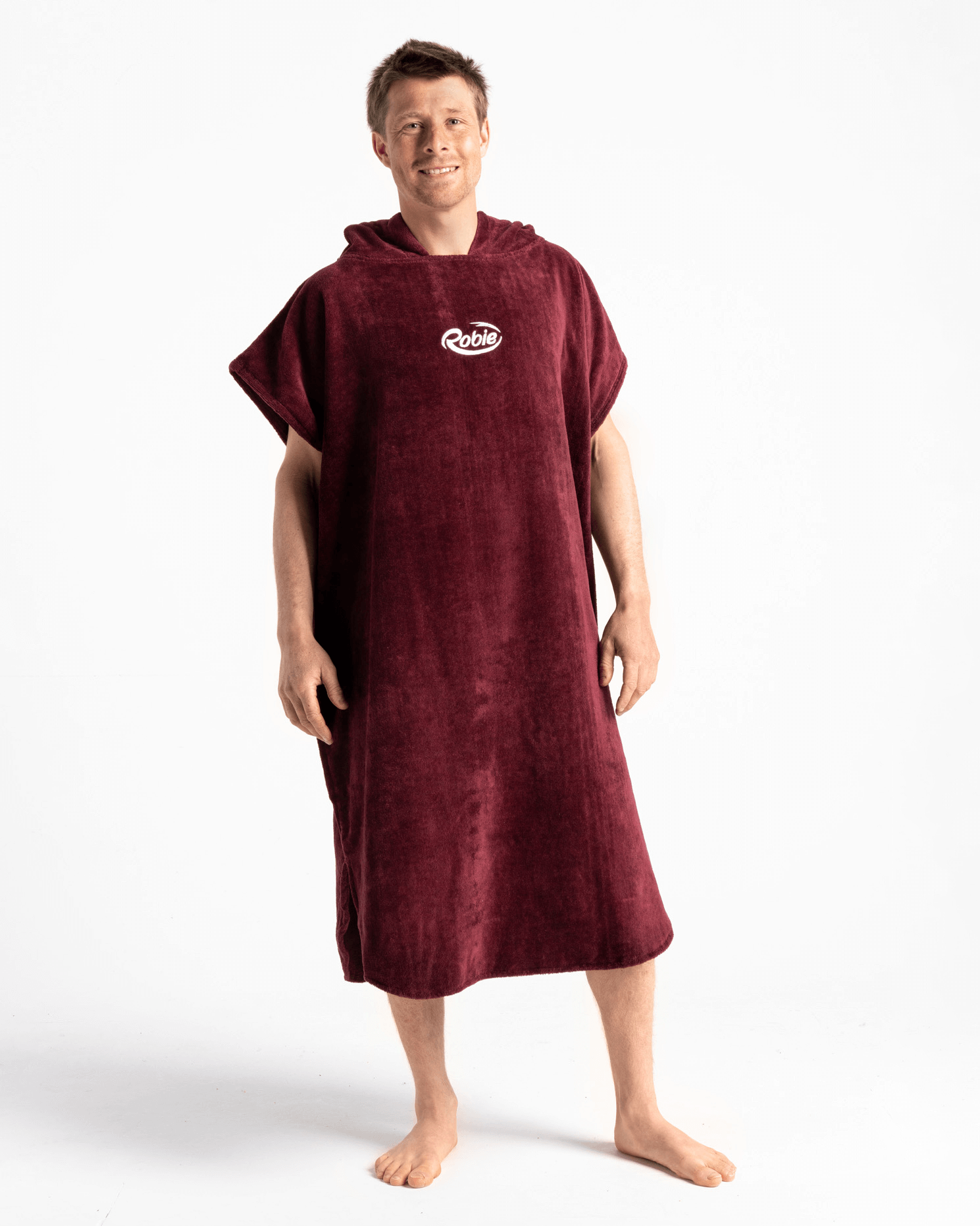 Original-series Short Sleeve Changing Robe In Wine