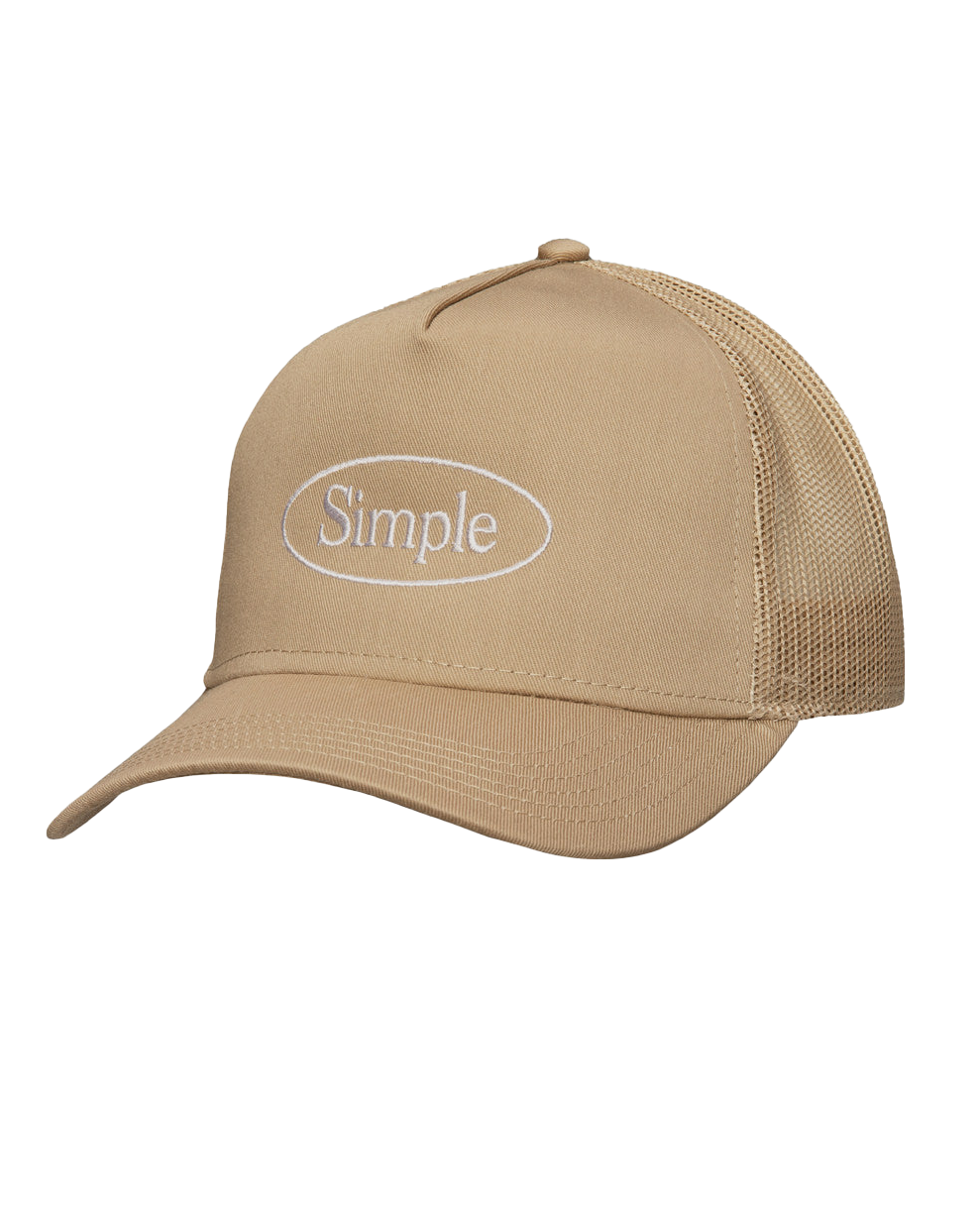 Oval Trucker Cap In Khaki