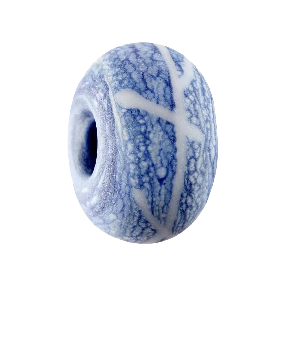 Polperro Bead In BlueandWhite