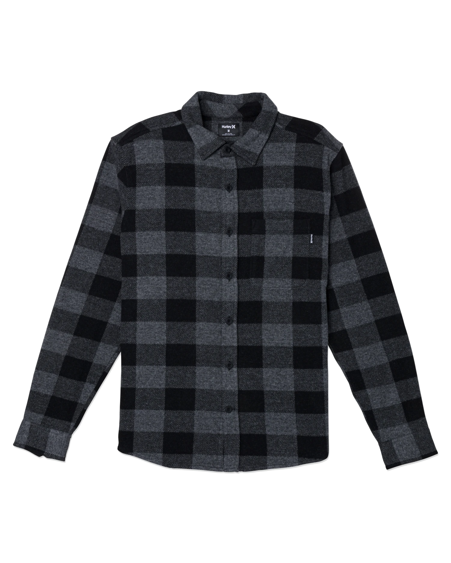 Portland Knit Flannel Shirt In Black