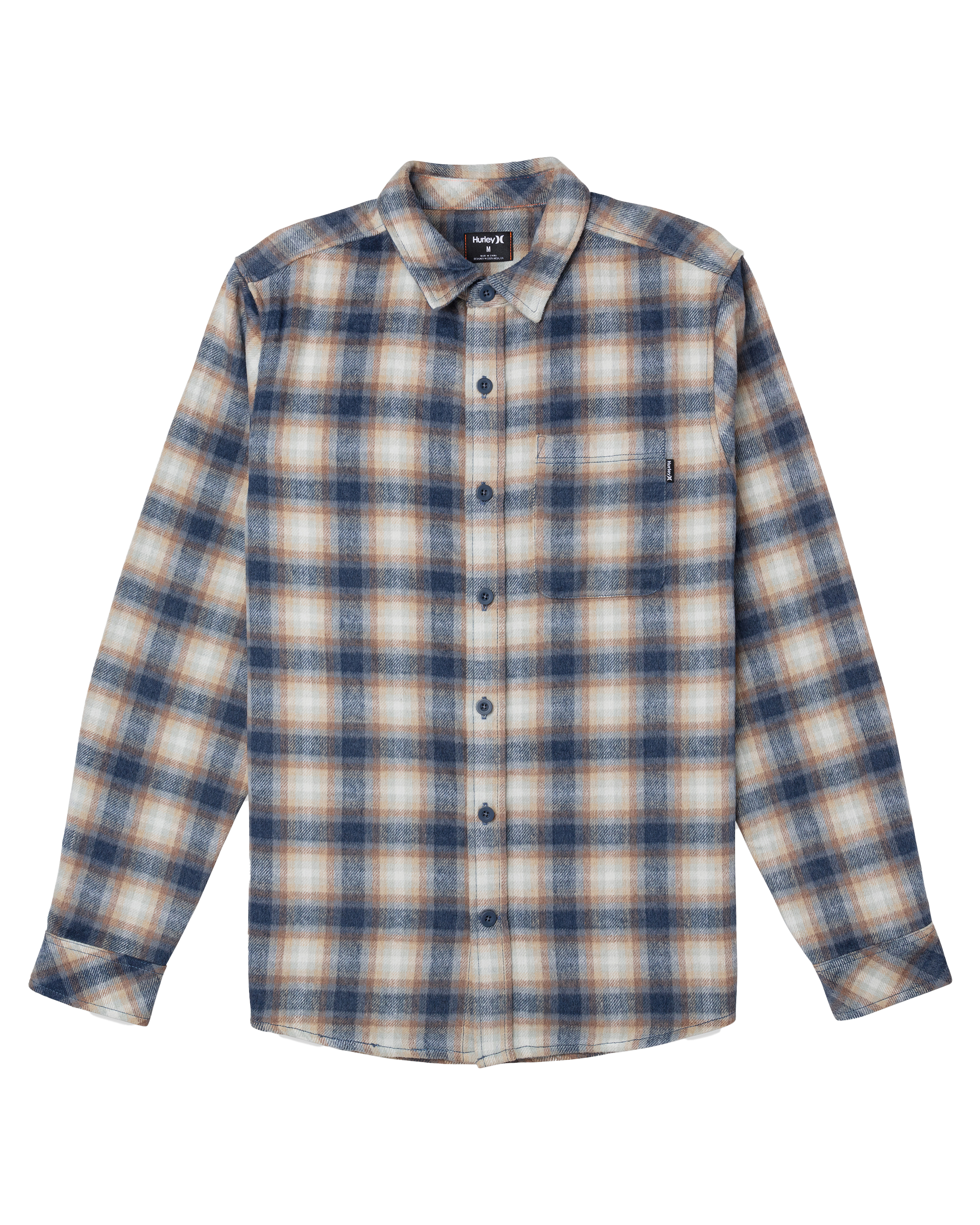 Portland Wool Flannel Shirt In Iron Ore