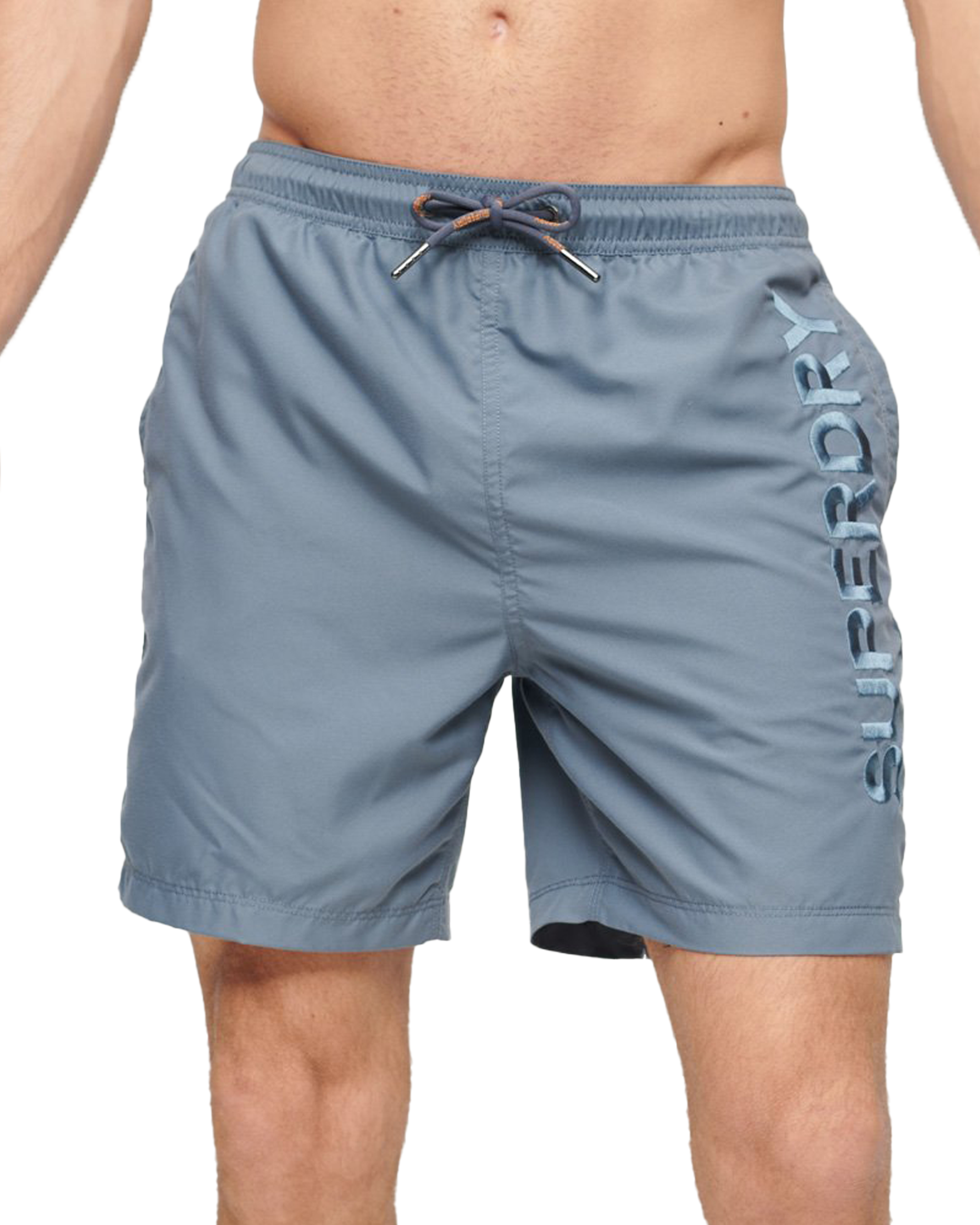 Premium Embroidered Swimshorts In Stormy Weather Grey