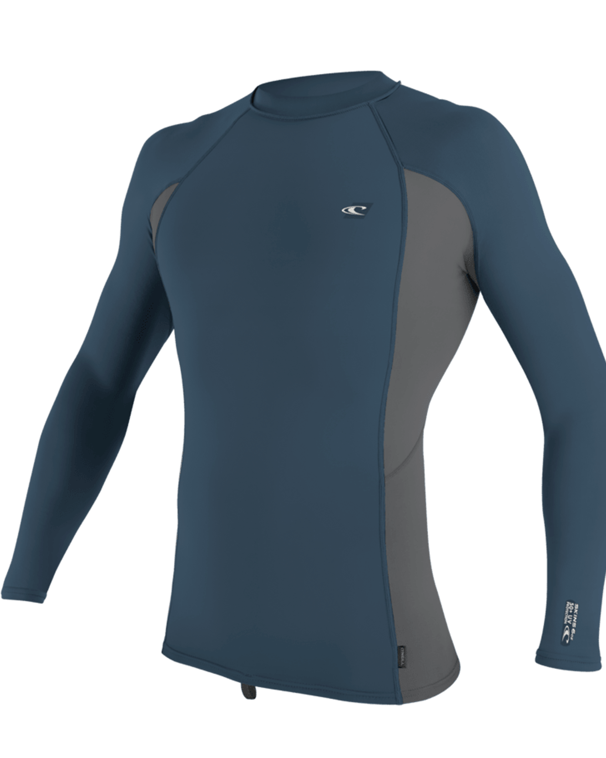 Premium Skins Long Sleeve Rash Vest In Copen BlueandSmoke