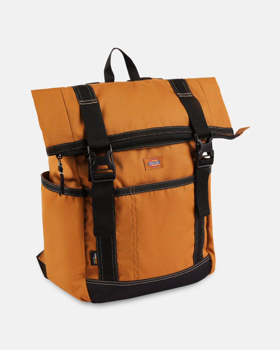 Ashville Roll Top Backpack In Brown Duck