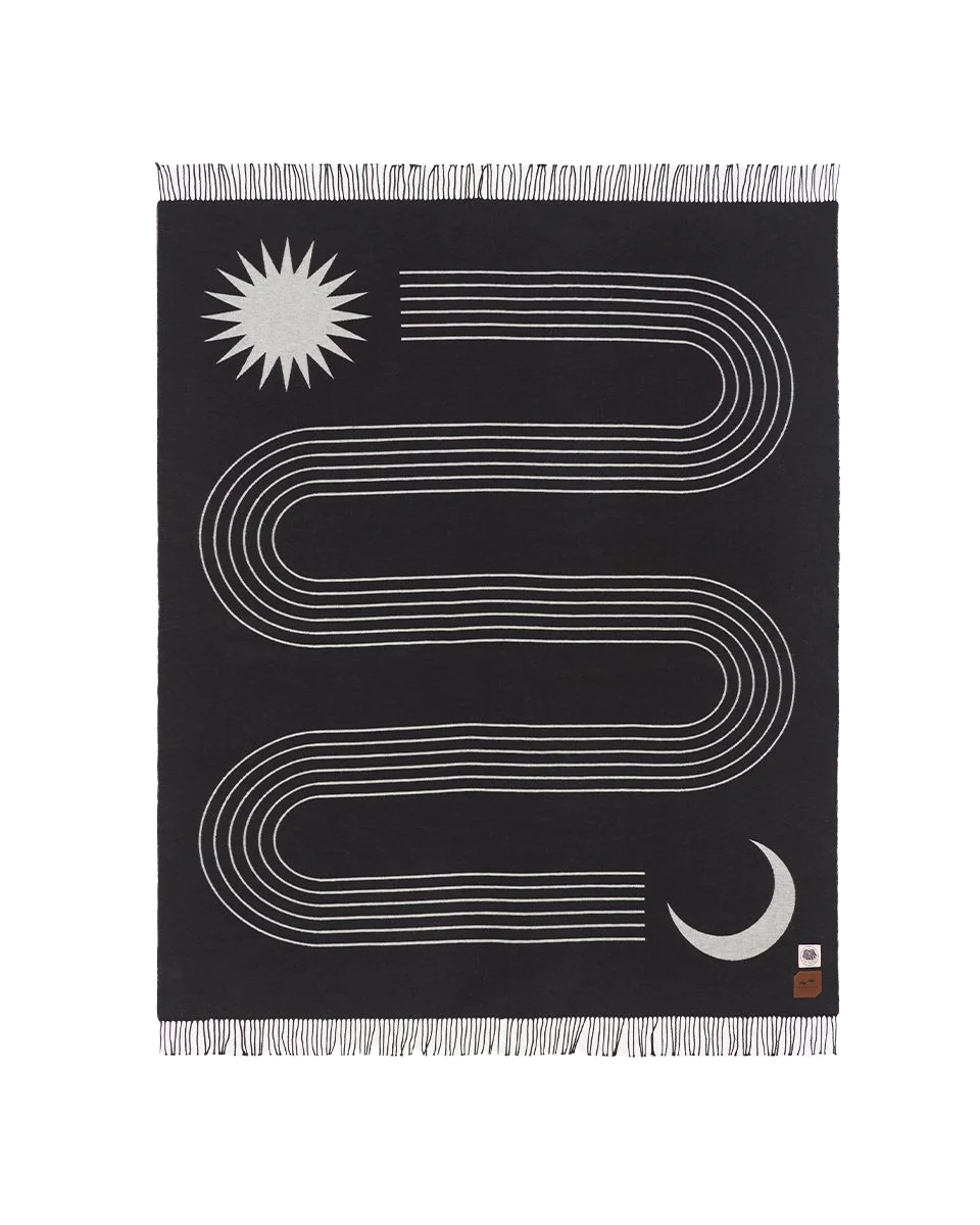 Real Fun Cotton Twill Blanket In Black