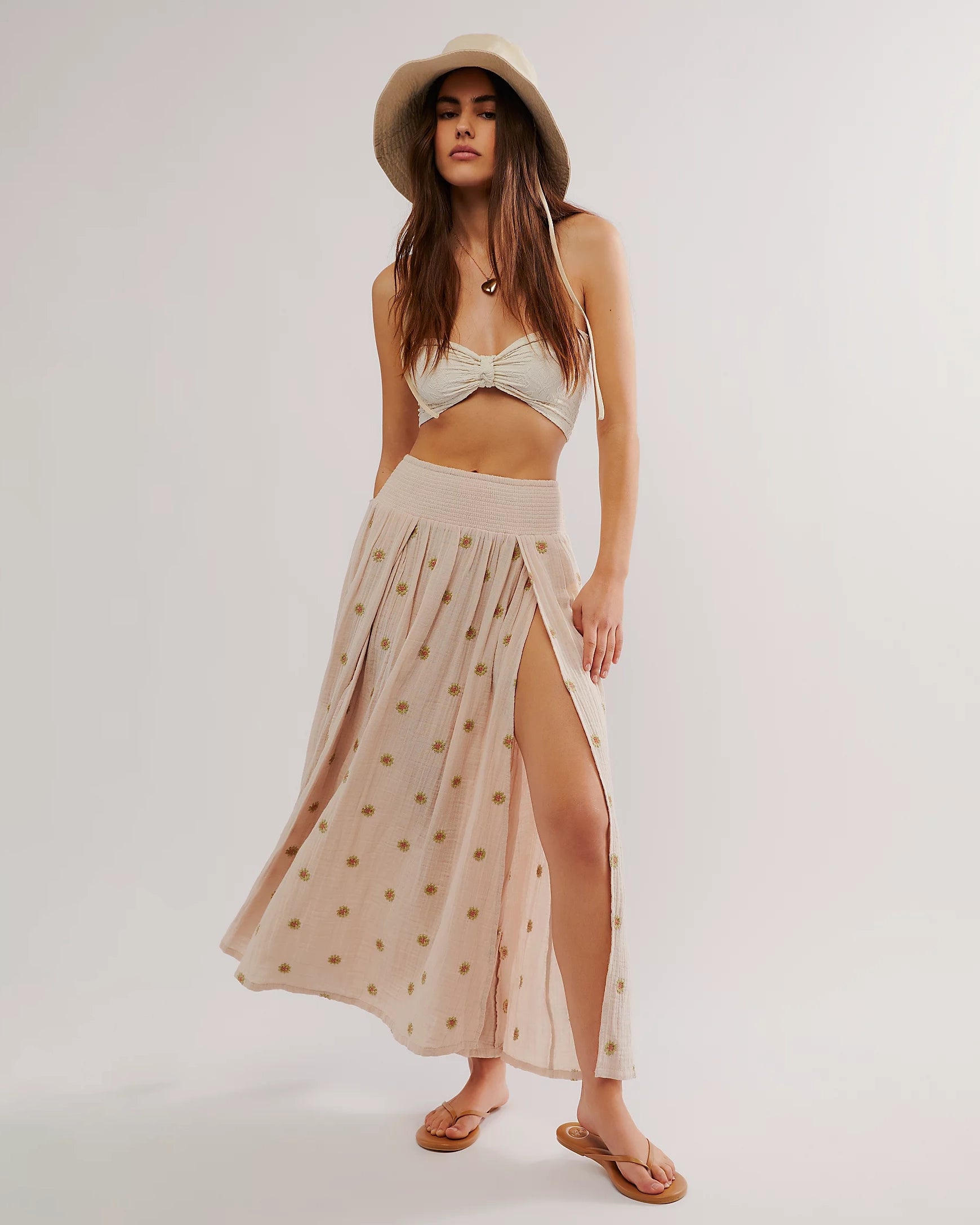 Real Love Maxi Skirt In Crystal Grey