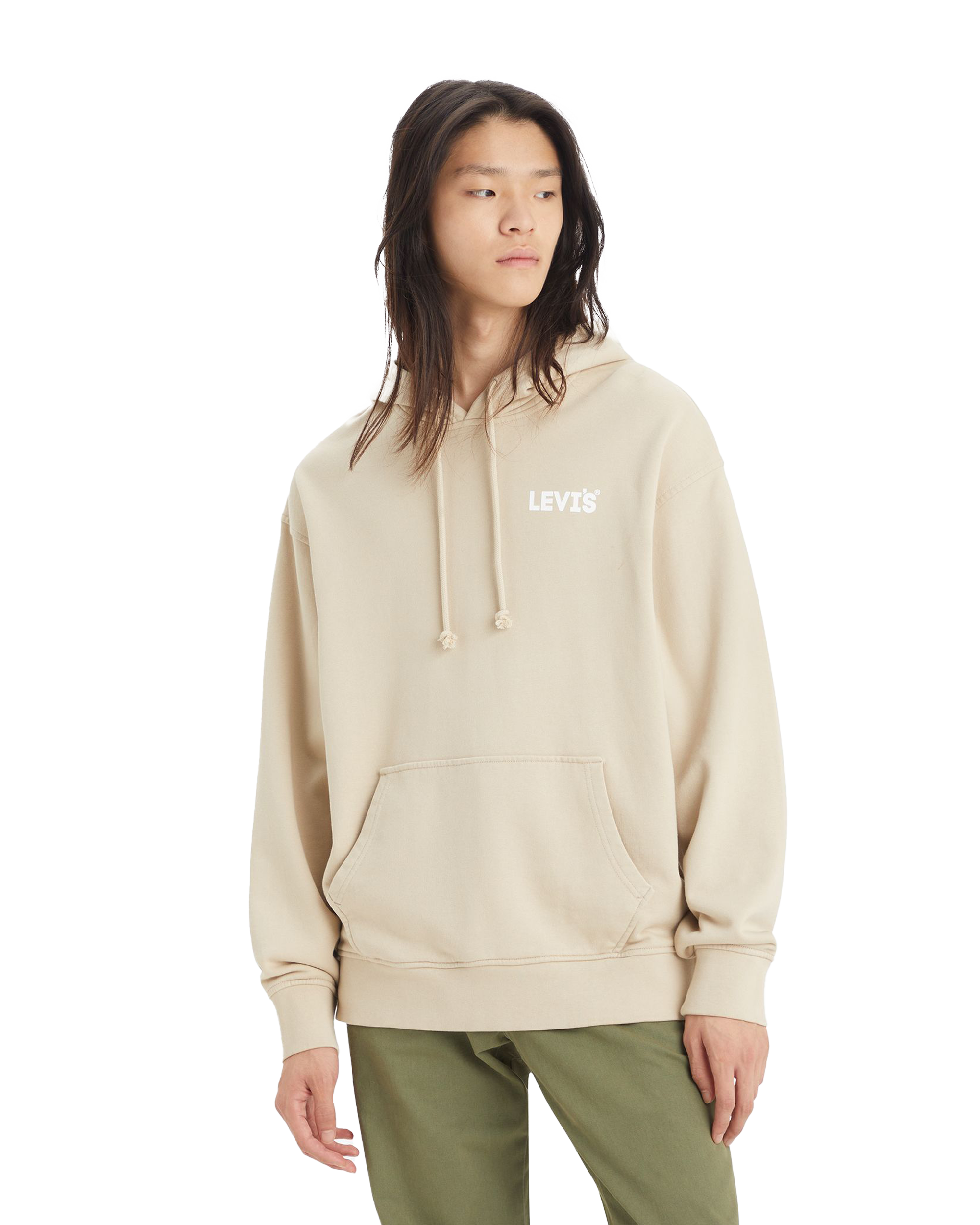 Relaxed Graphic Hoodie In Feather Gray