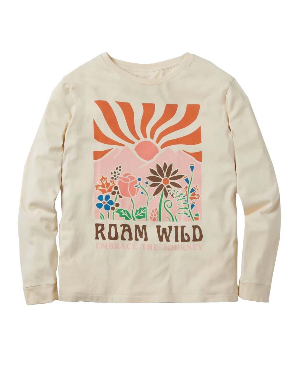 Roam Wild Long Sleeve T-shirt In Birch