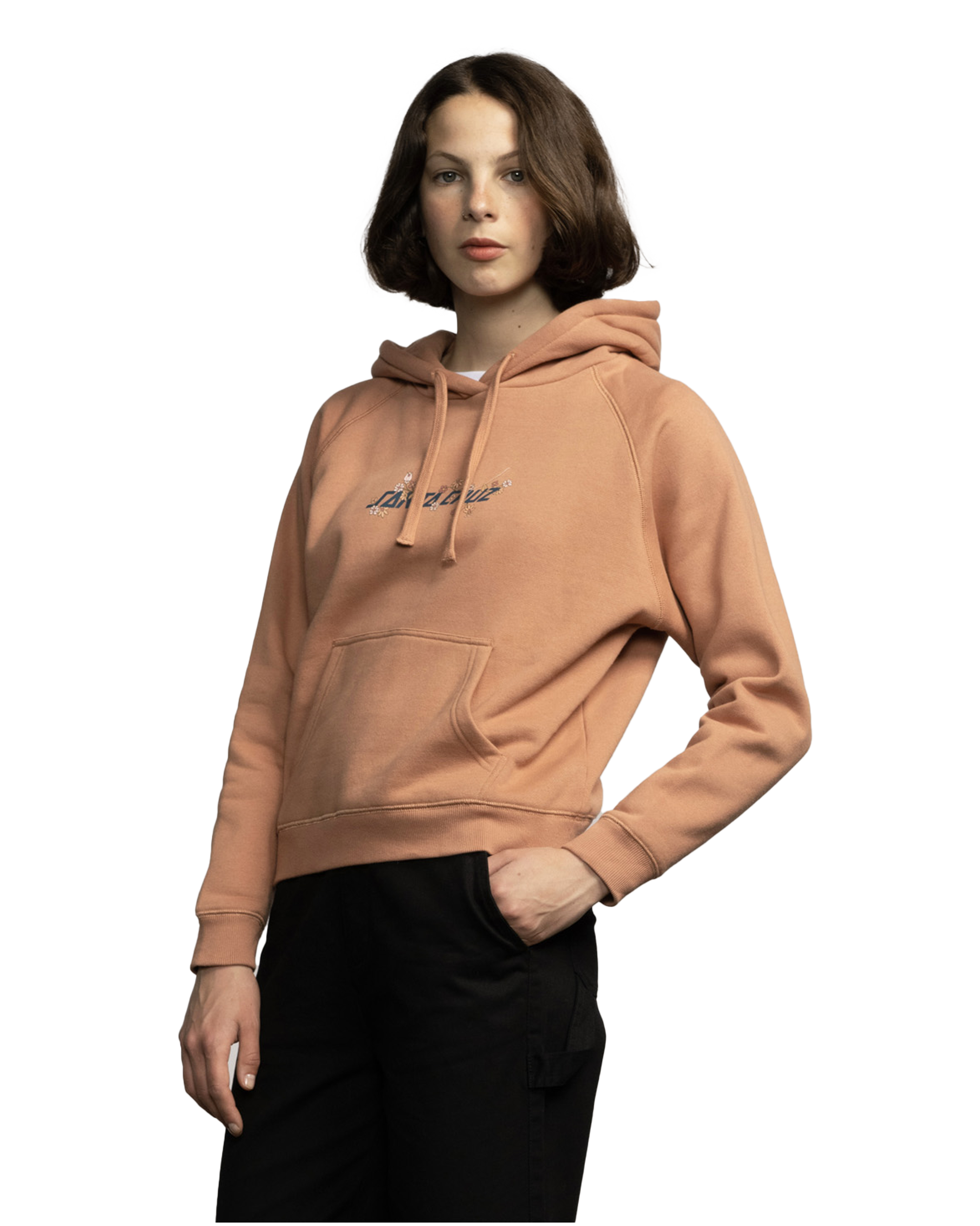 Sage Strip Front Hoodie In Clay