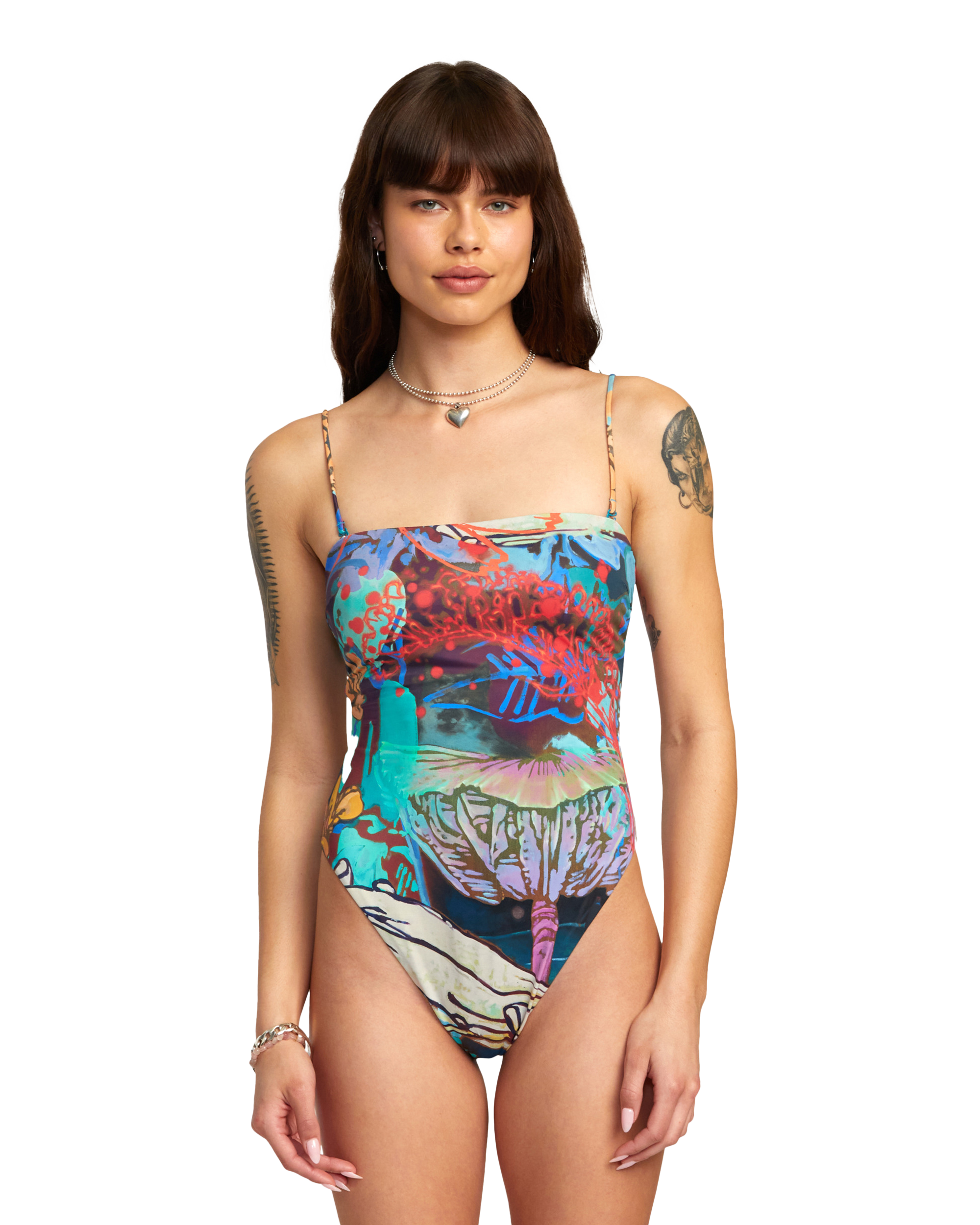 Sage Tubular Swimsuit In Multi