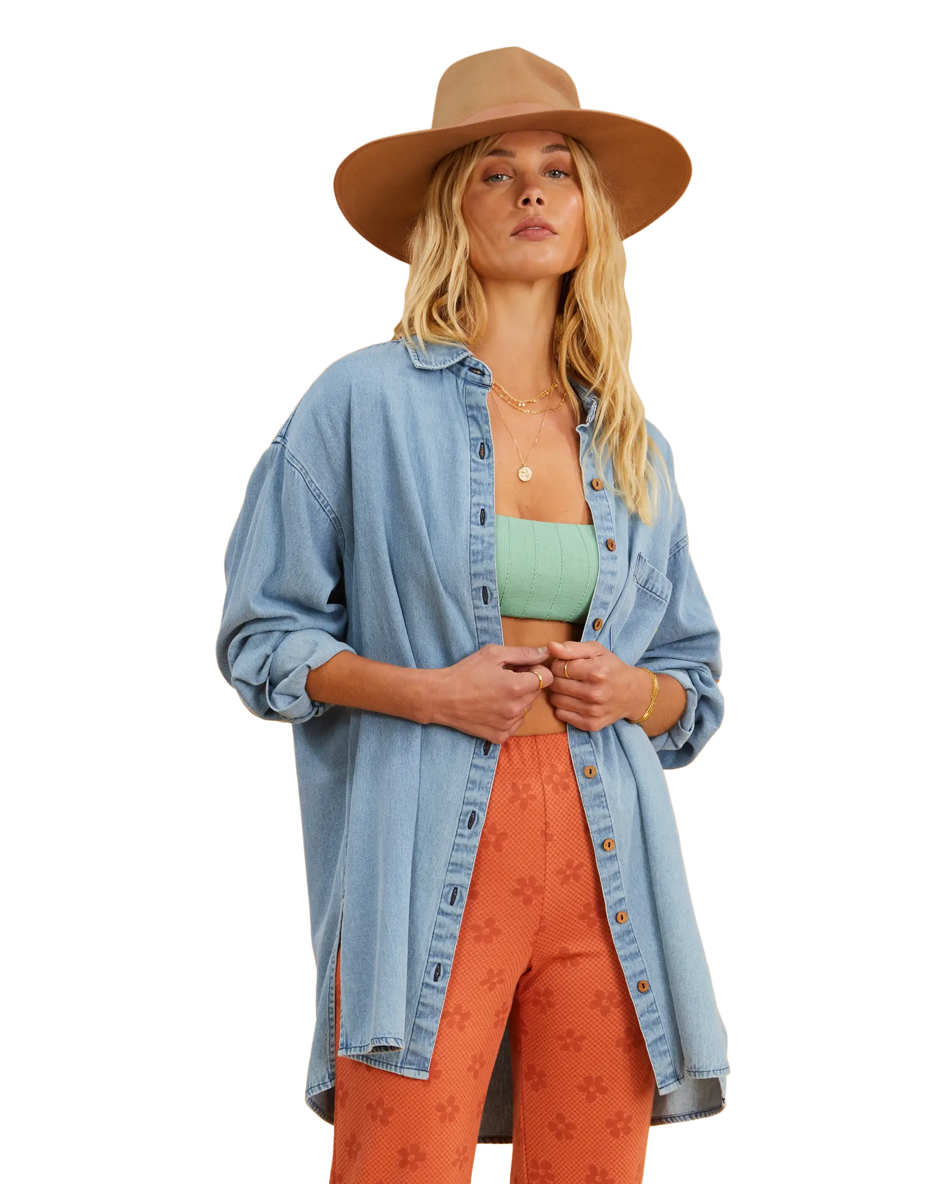 Salty Blonde In The Tide Shirt In Salty Blue