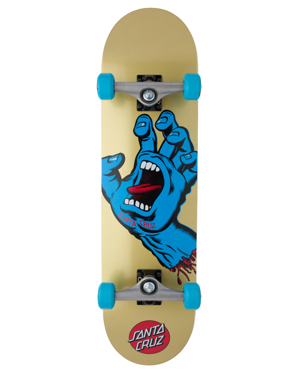 Screaming Hand 8.25 Skateboard In Gold