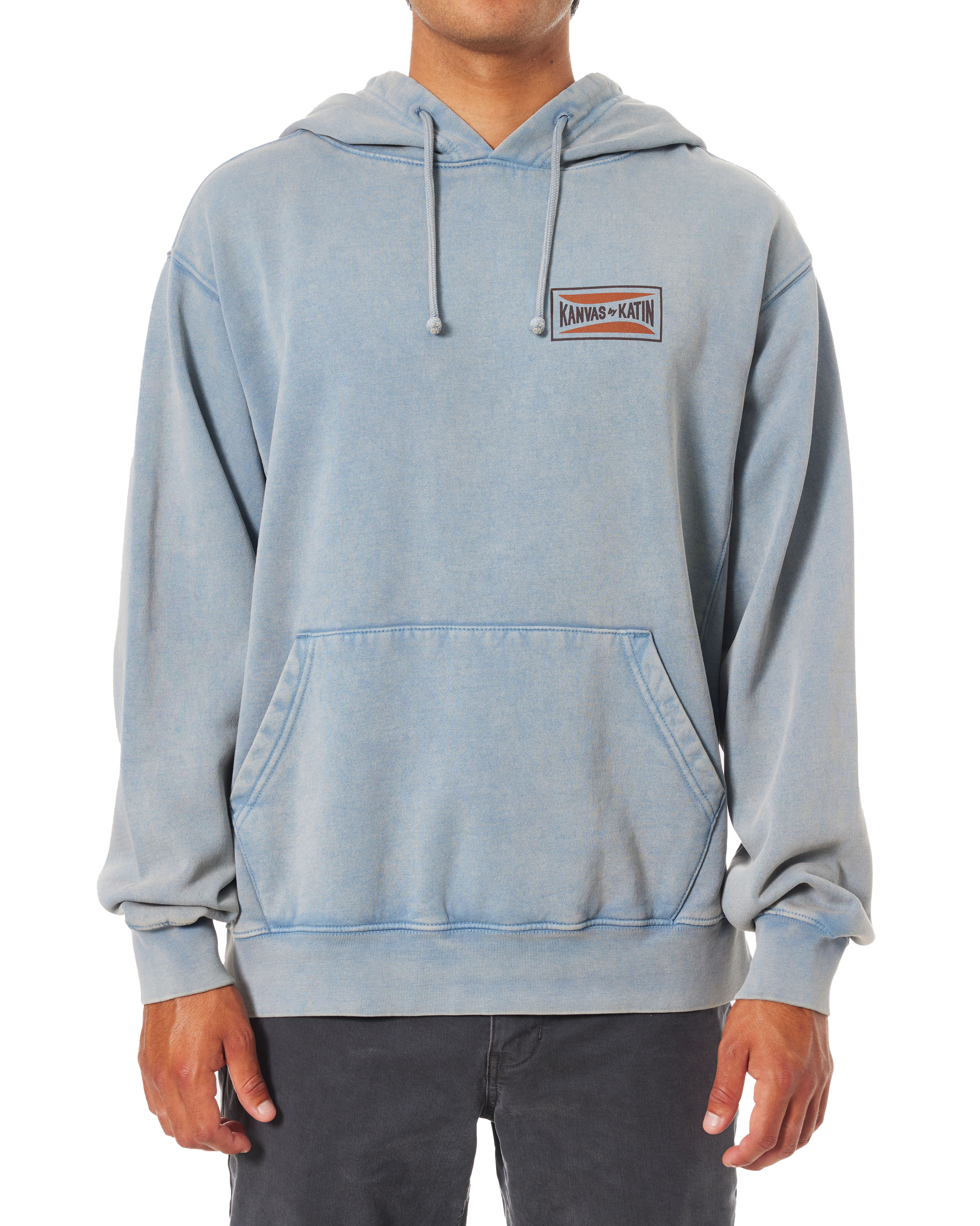 Scrubber Hoodie In Washed Blue Sand Wash