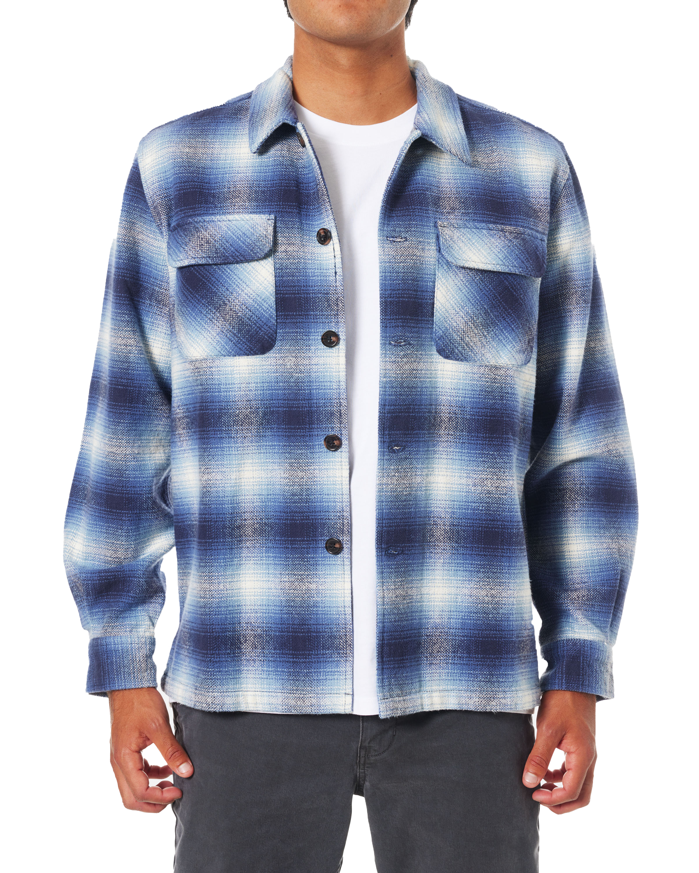 Shiloh Flannel Shirt In Polar Navy