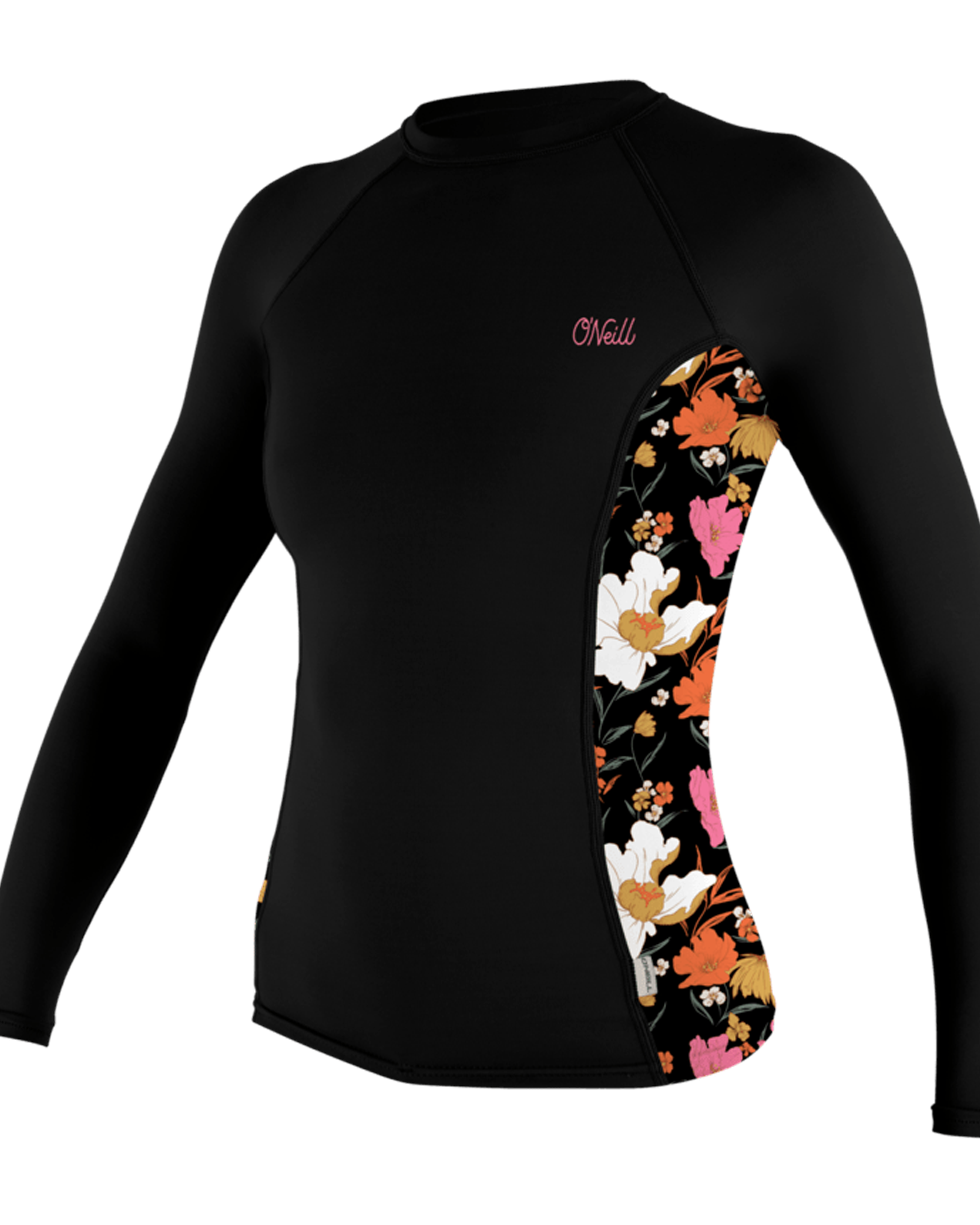 Sideprint Long Sleeve Rash Vest In BlackandBluemchen