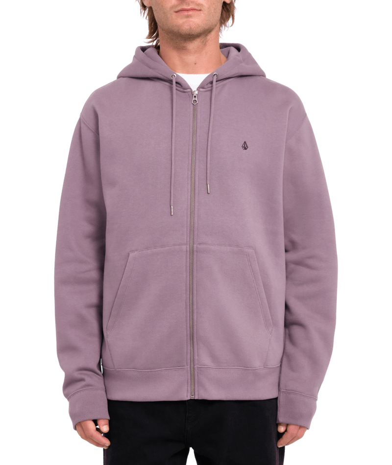 Single Stone Zip Hoodie In Vintage Violet