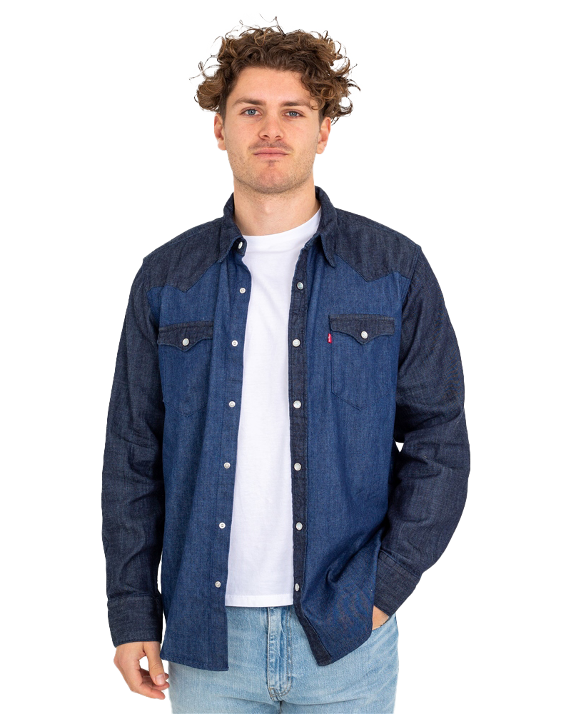 Barstow Western Standard Shirt In Indigo