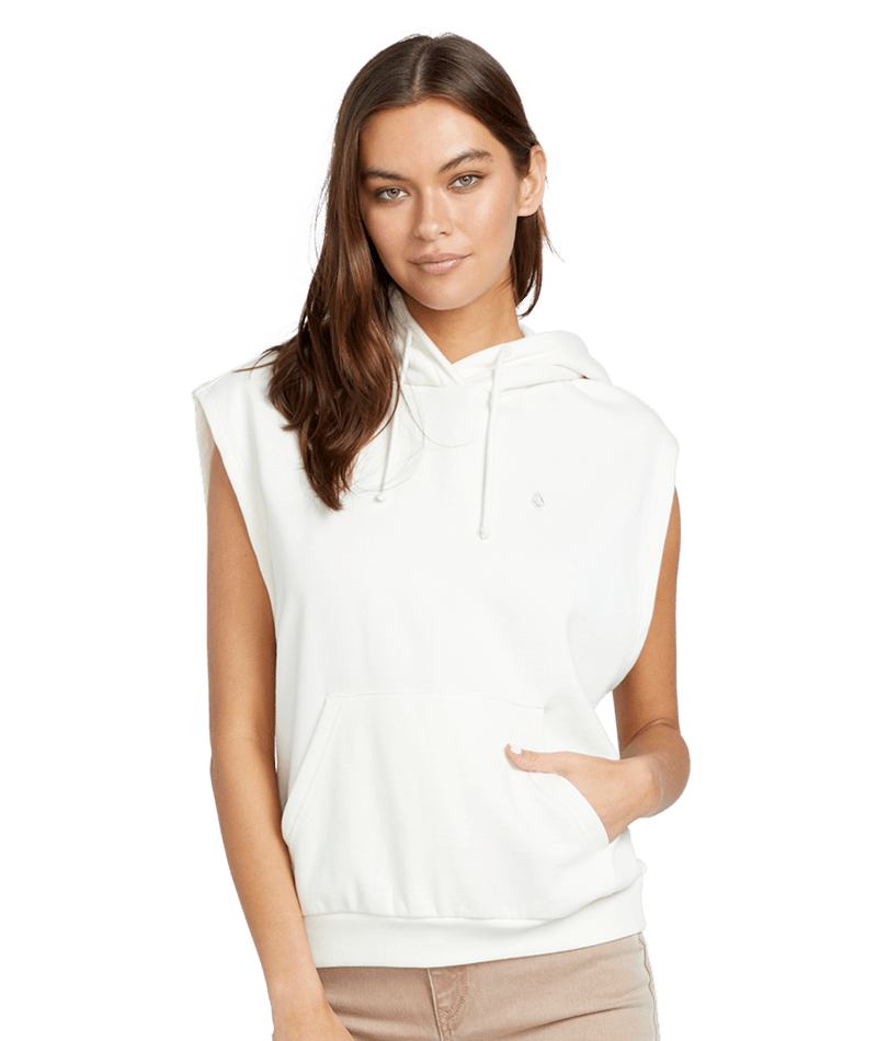 Sleeveless Hoodie In Star White