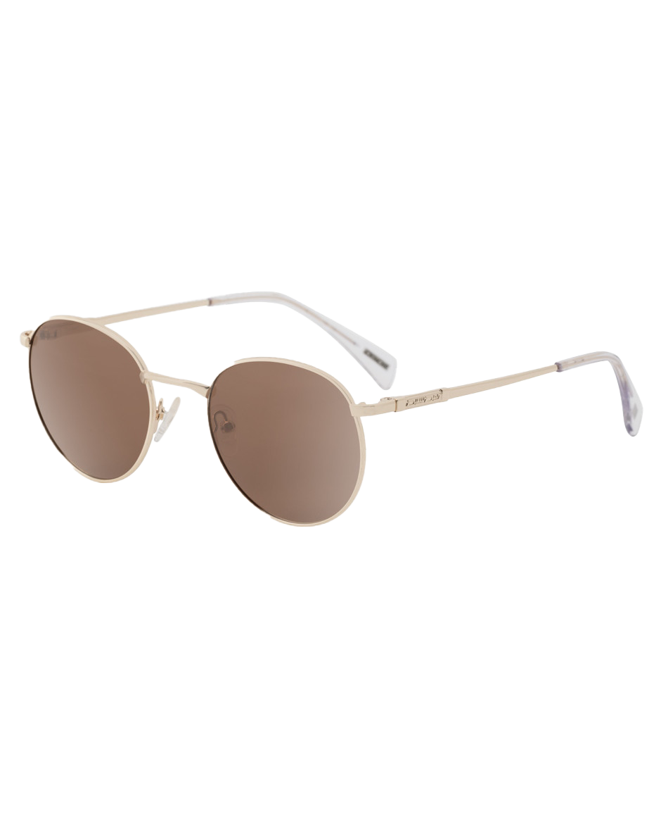 Sneak Polarised Sunglasses In Satin Light GoldandBrown