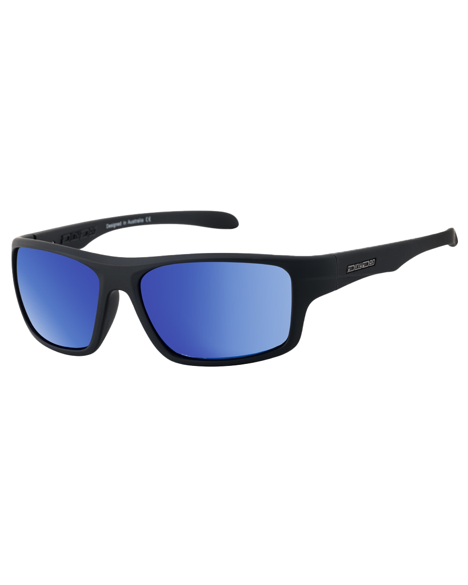 Sonic Polarised Sunglasses In BlackandBlue Mirror