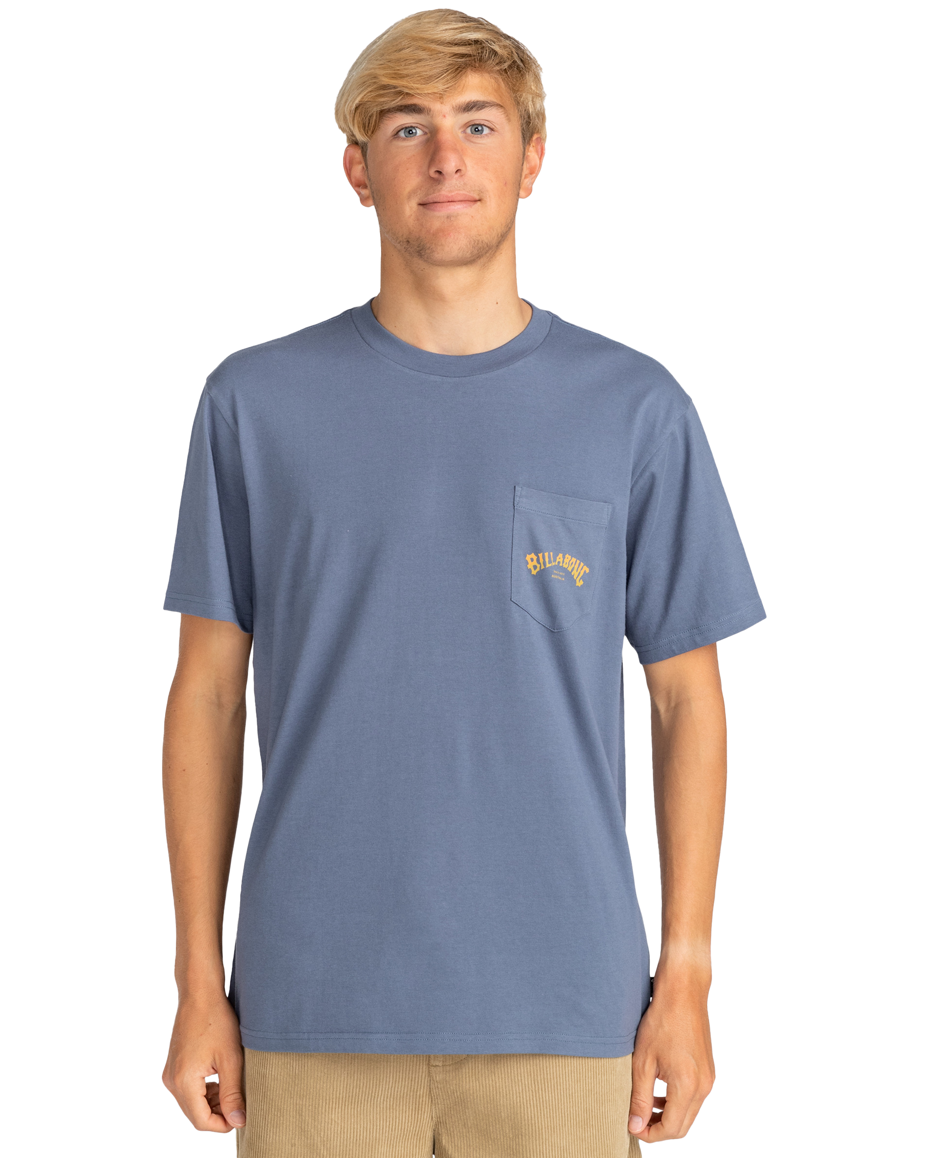 Stacked Arch T-shirt In Slate Blue