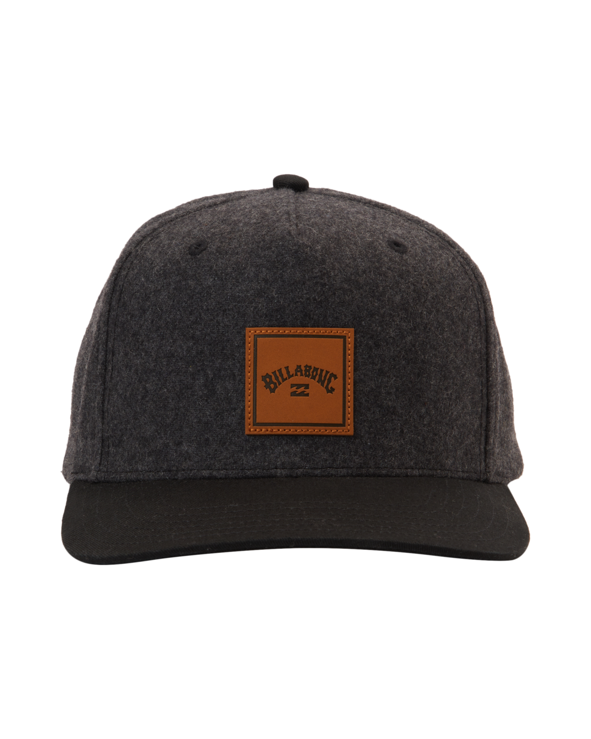 Stacked Snapback Cap In Charcoal