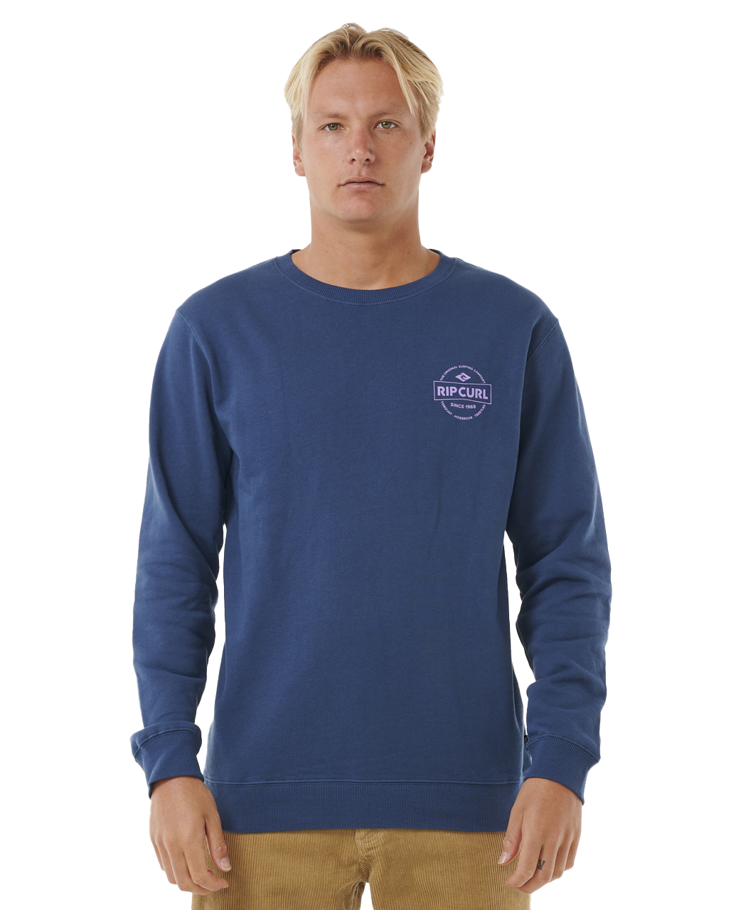 Stapler Sweatshirt In Washed Navy