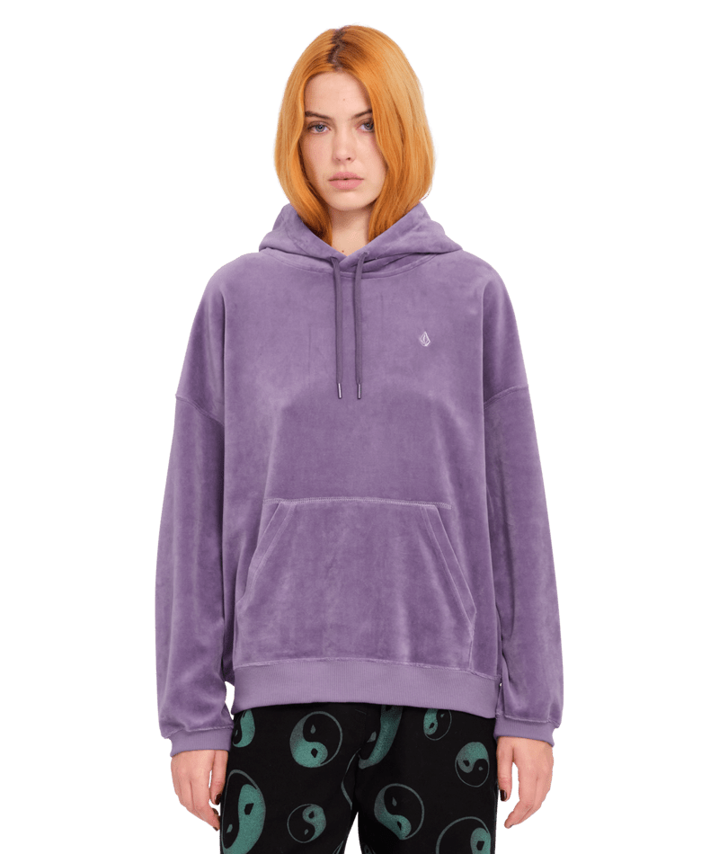 Stone Heart Up Hoodie In Vintage Violet