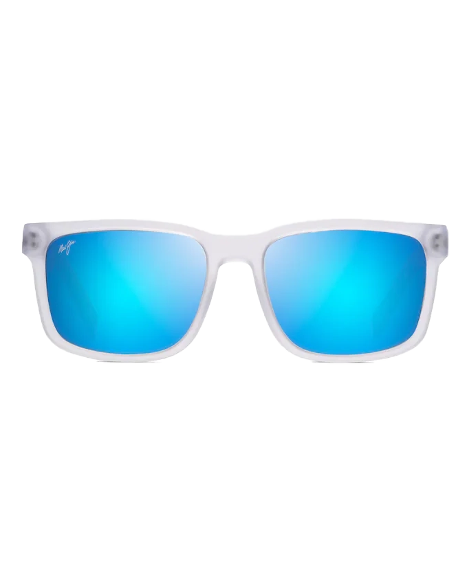 Stone Shack Polarised Classic Sunglasses In Matte CrystalandBlue Hawaii