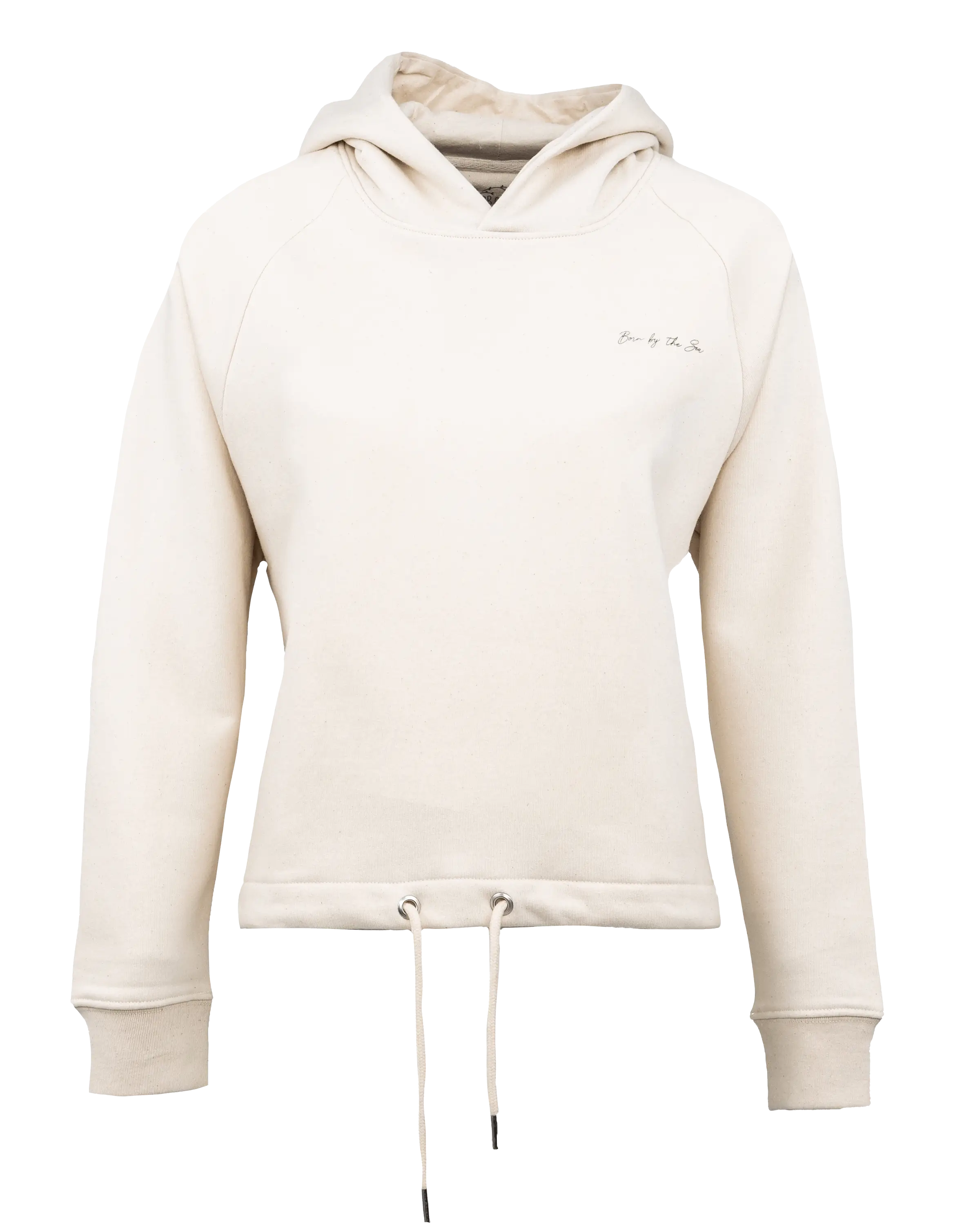 Surf Babes Cropped Hoodie In Natural Raw