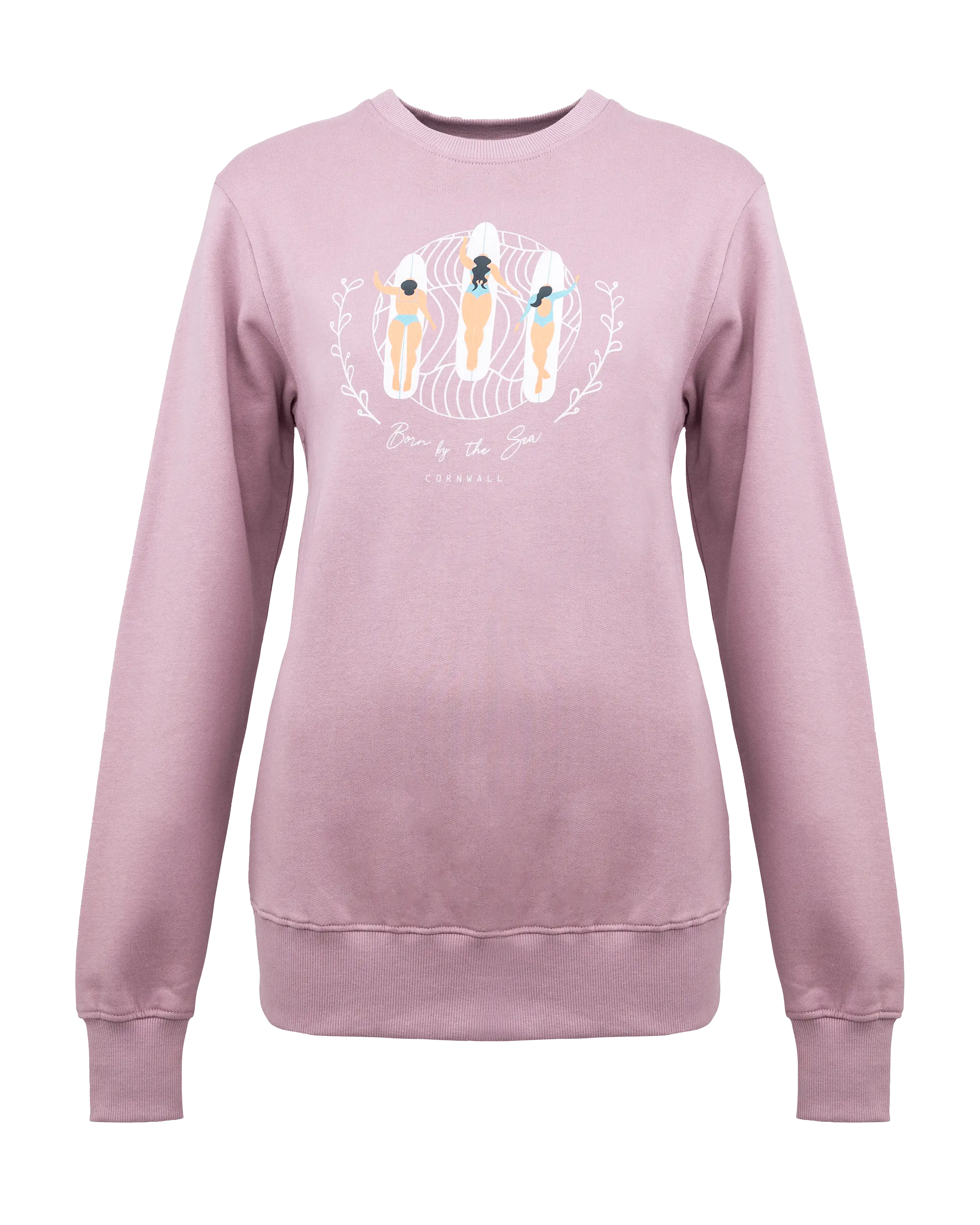 Surf Babes Sweatshirt In Purple Rose