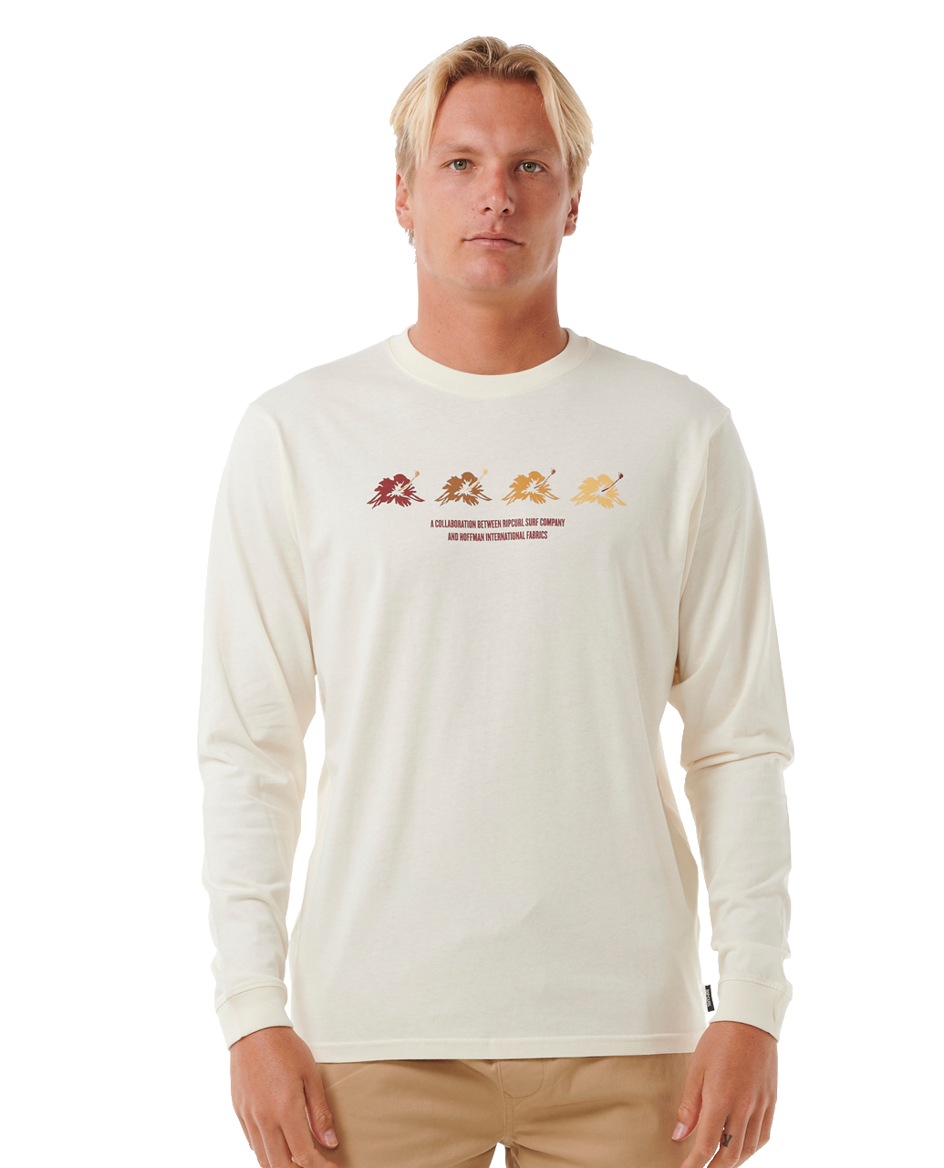 Surf Revival Hoffman Long Sleeve T-shirt In Bone