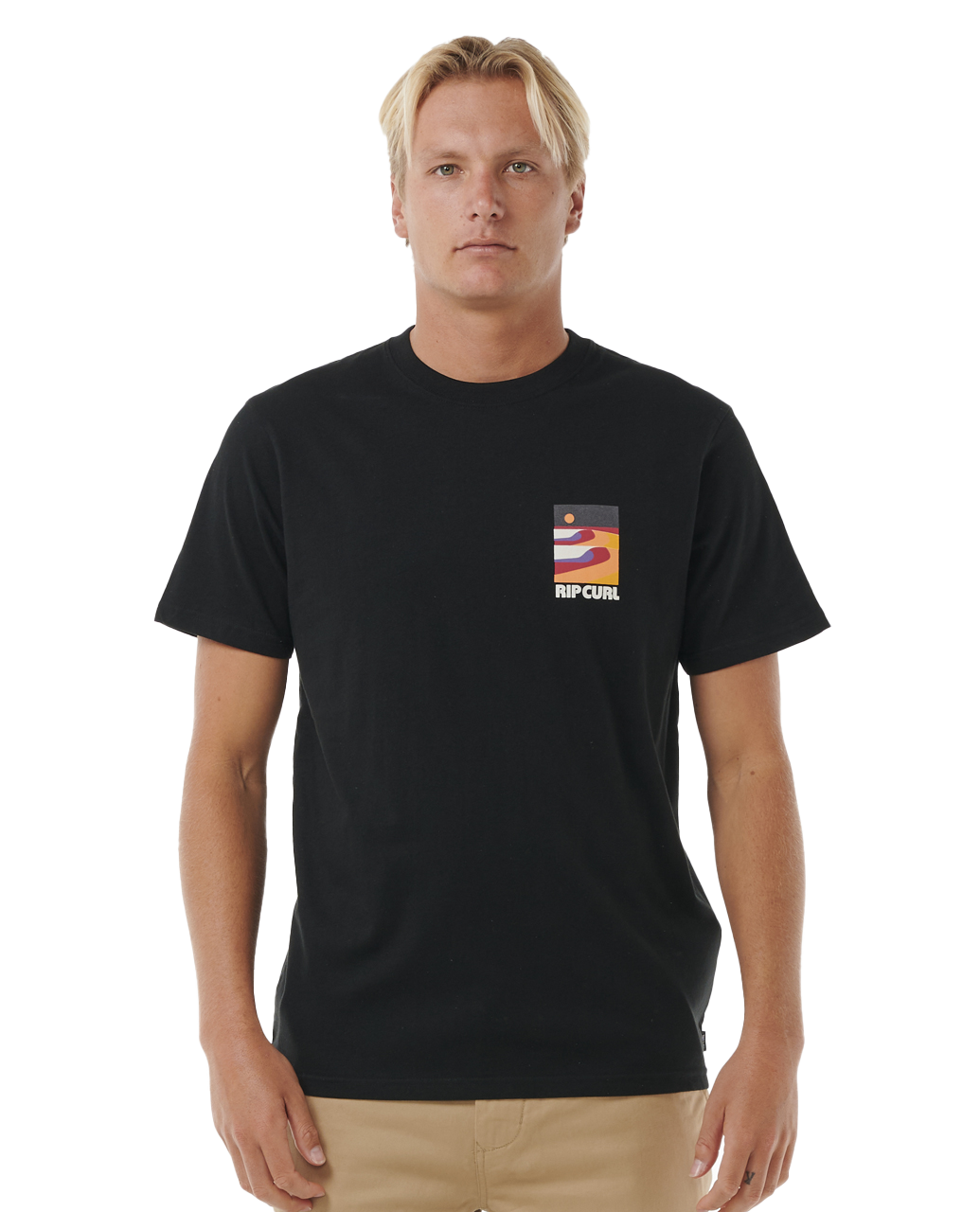 Surf Revival Lined Up T-shirt In Black