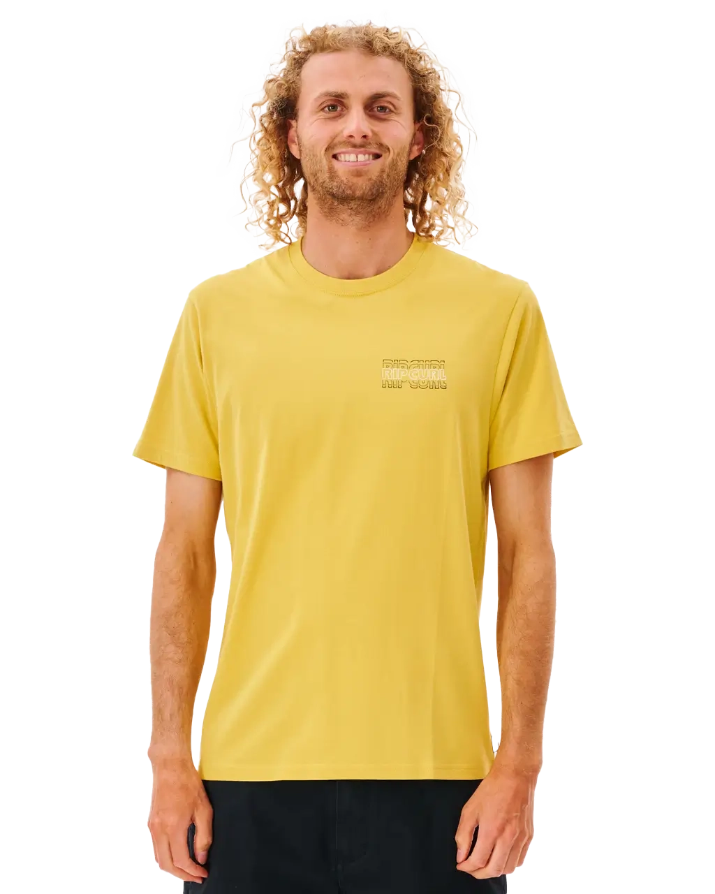 Surf Revival Repeater T-shirt In Yellow Daze