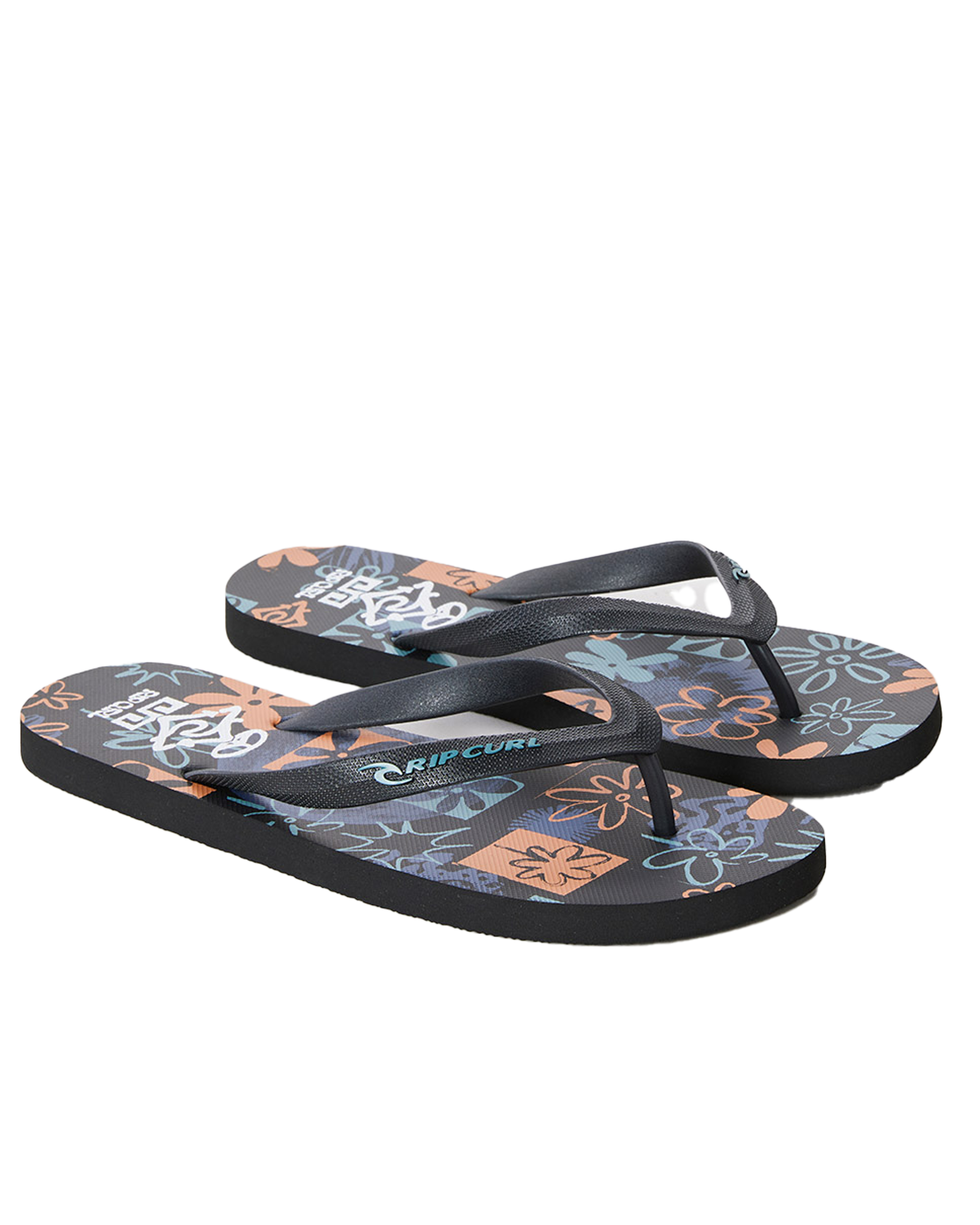 Swc Bloom Flip Flops In Dark Navy