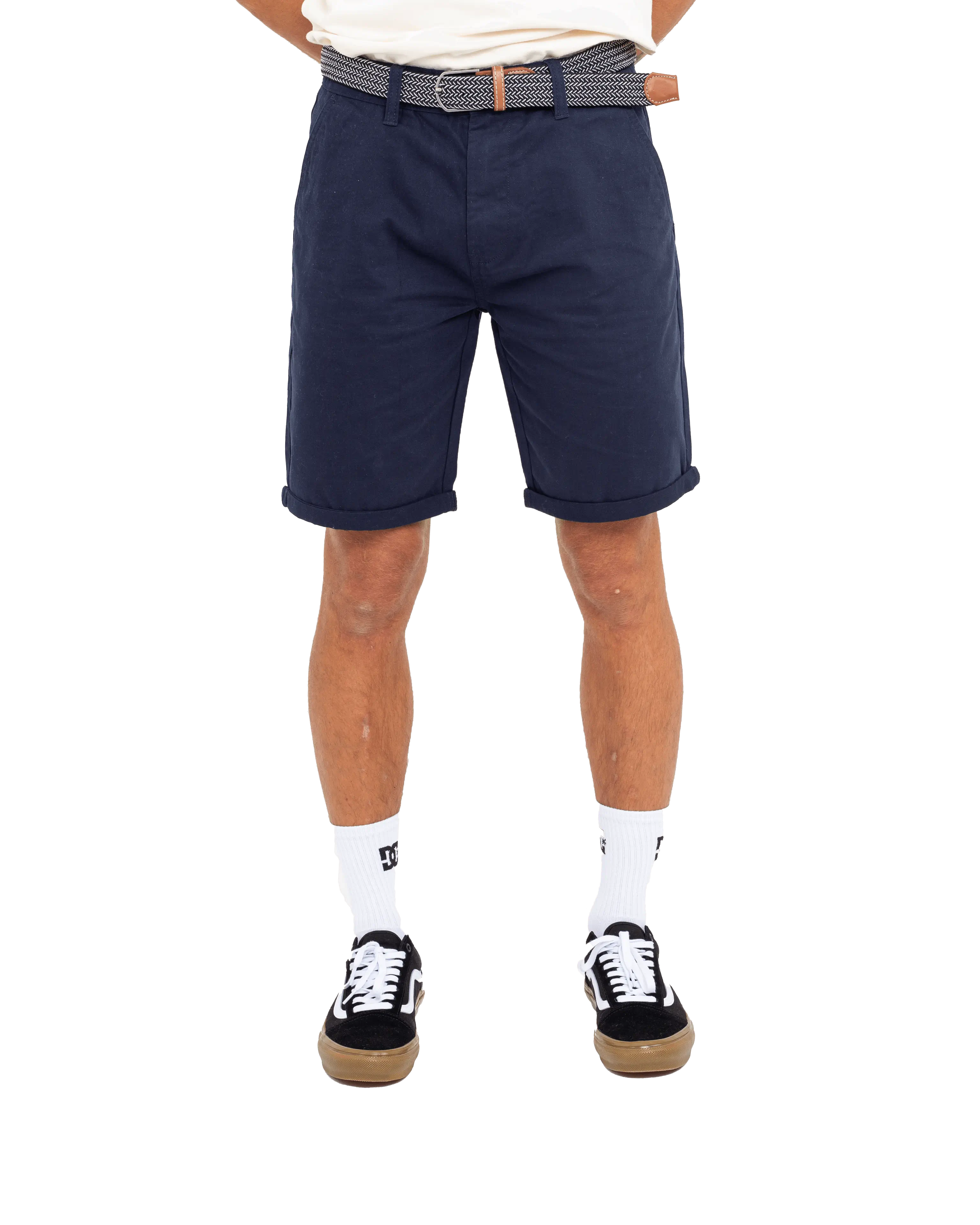 Belted Chino Walkshorts In Navy